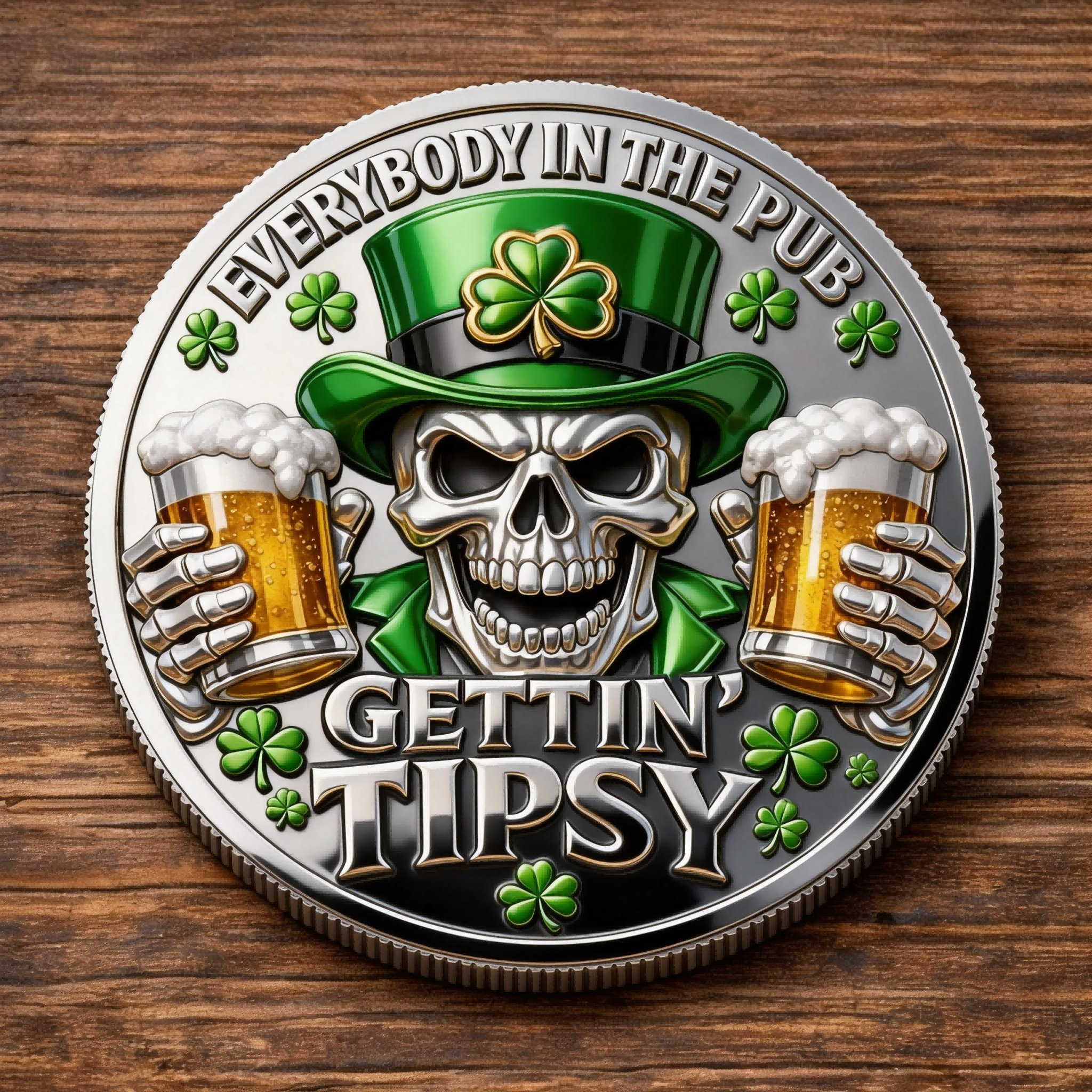 🏆Flash Sale 60% OFF -DELTA FORCE — 🍀 “Gettin’ Tipsy” St. Patrick’s Day Commemorative Coin