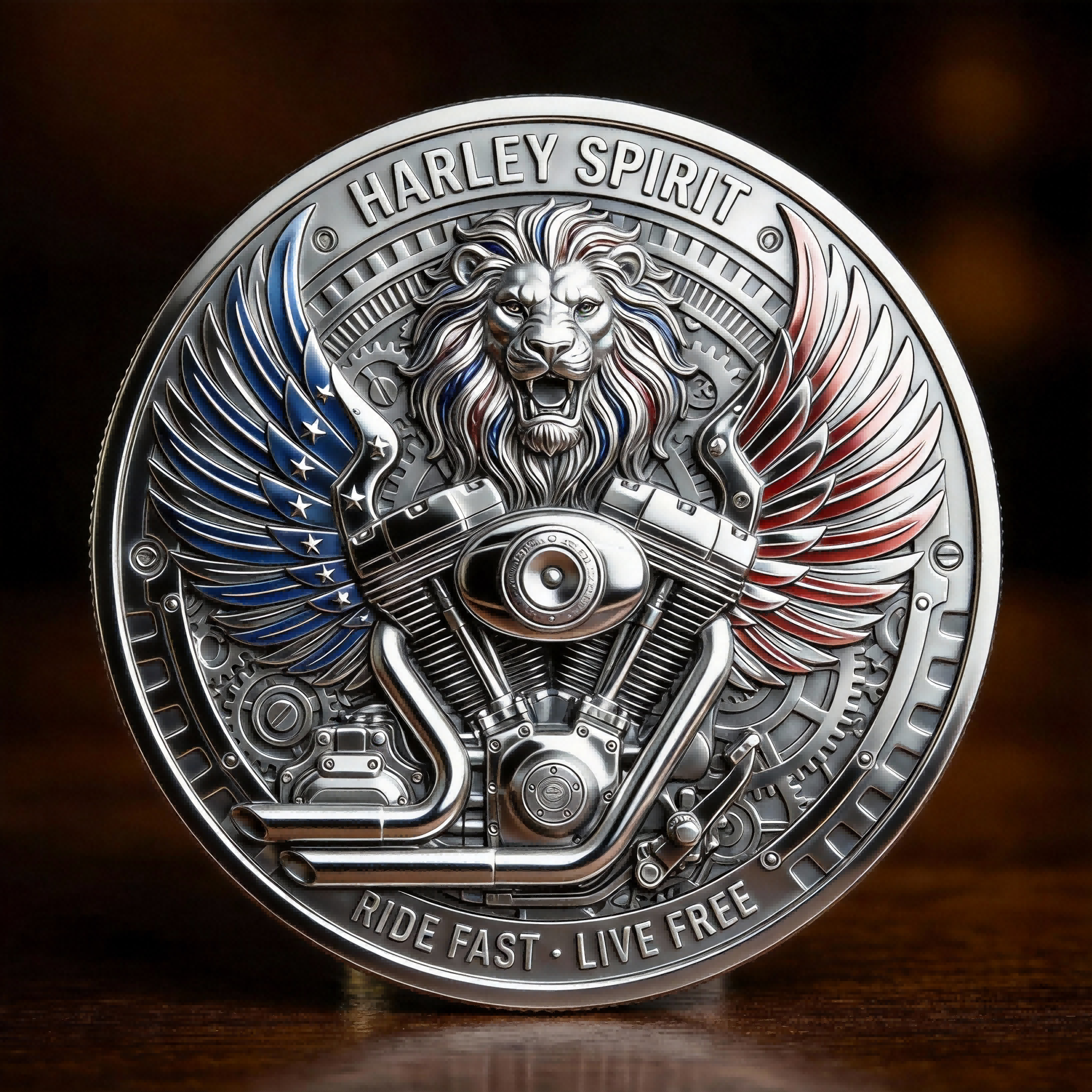 🏆NEW YEAR 60% OFF - 🦅 Harley Spirit – Ride Fast, Live Free Commemorative Coin