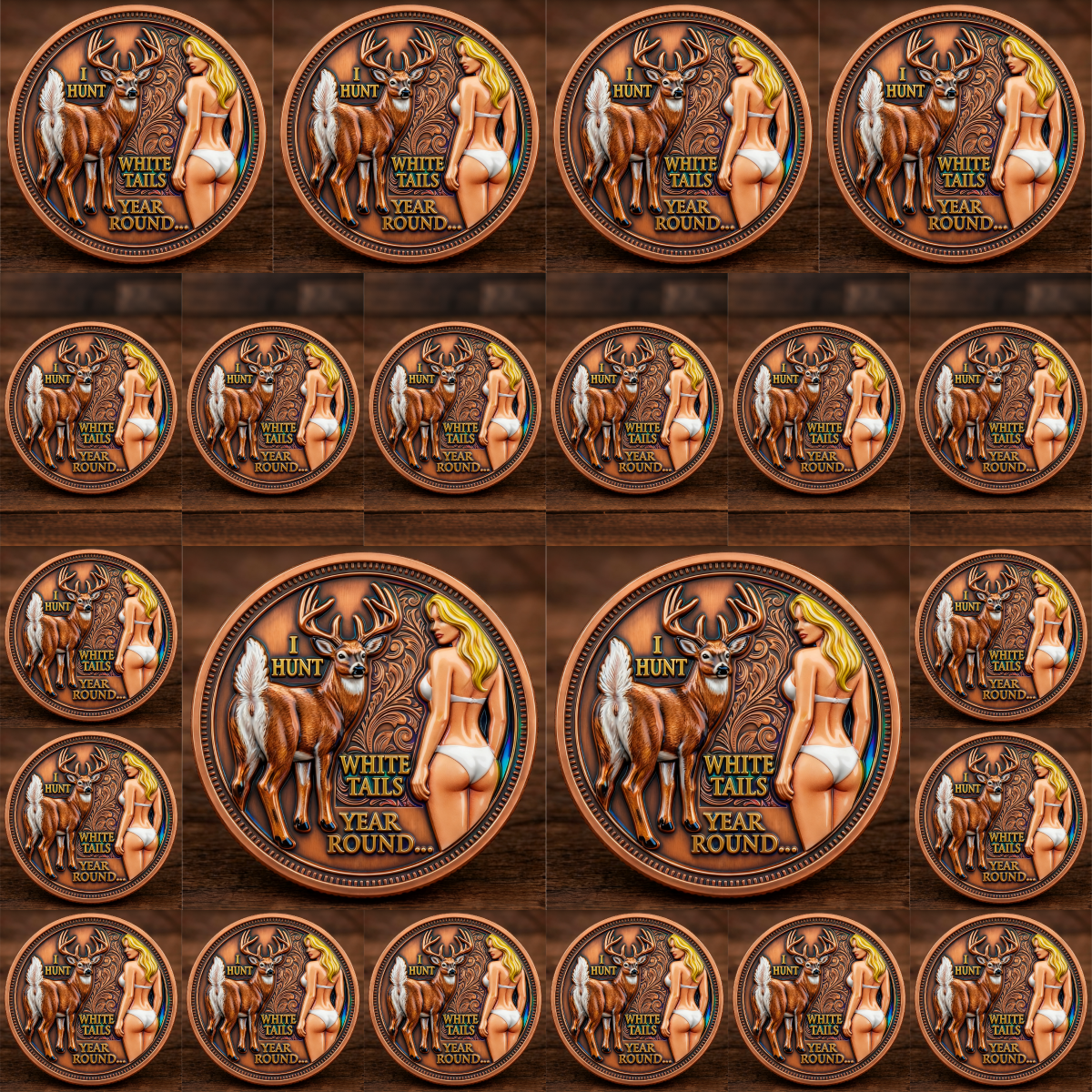 🏆Flash Sale 60% OFF - 🔥 “Big Rack Hunter” & “I Hunt Whitetails Year-Round” Collector Coin 🔥