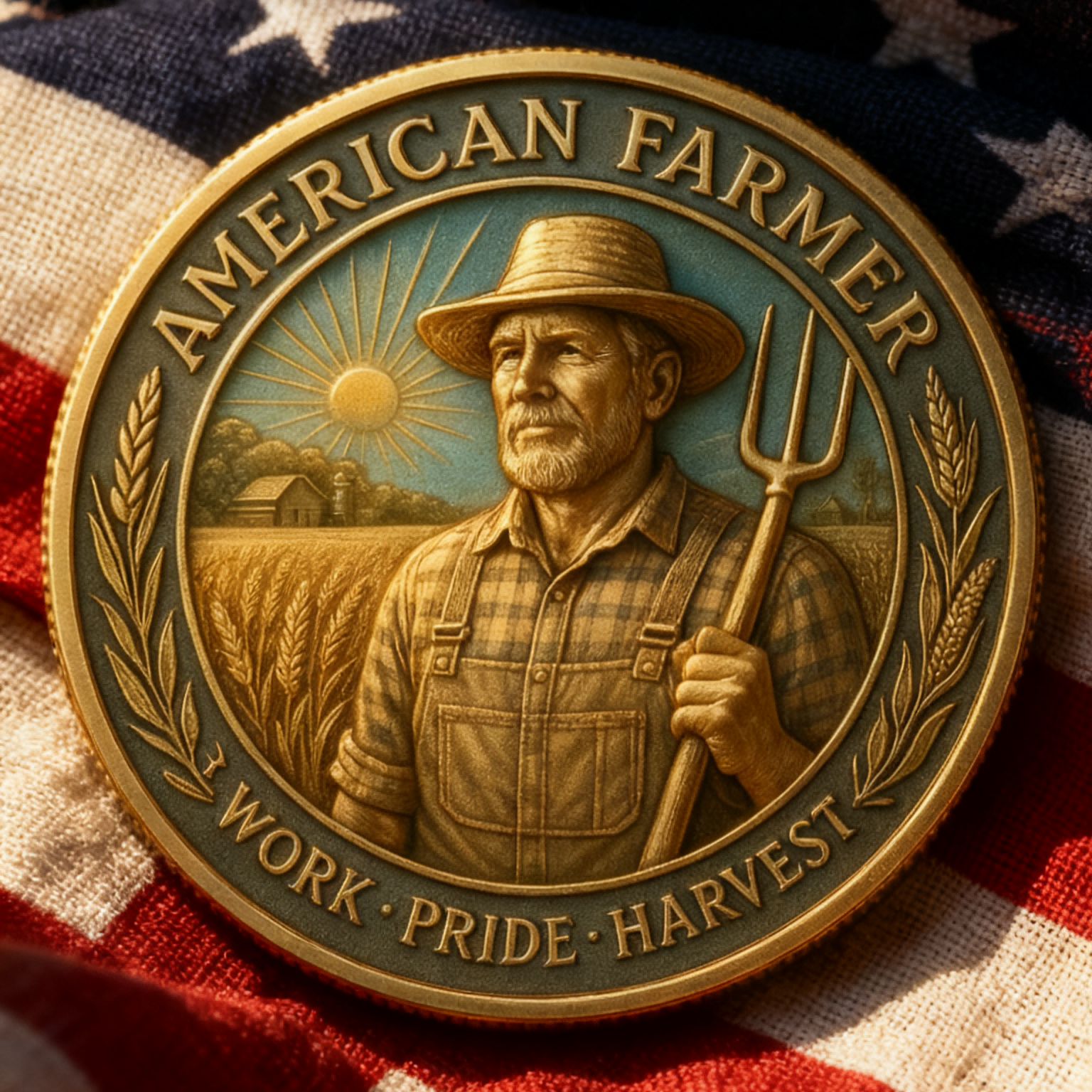 🇺🇸🌾American Farmer Commemorative Coin – Work. Pride. Harvest. 