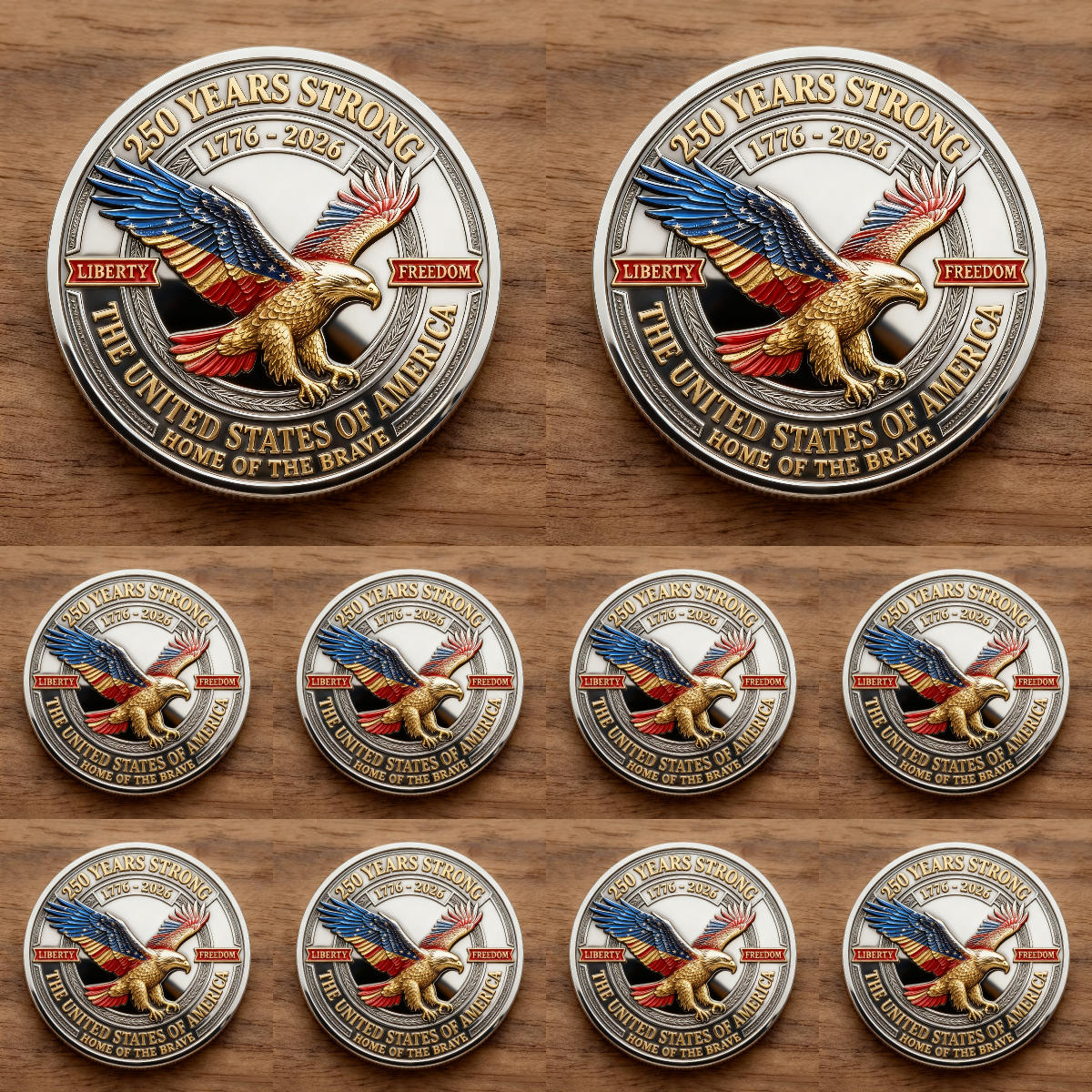 🏆Flash Sale 60% OFF - 🇺🇸 “250 Years Strong” United States Semiquincentennial Commemorative Coin 🦅✨