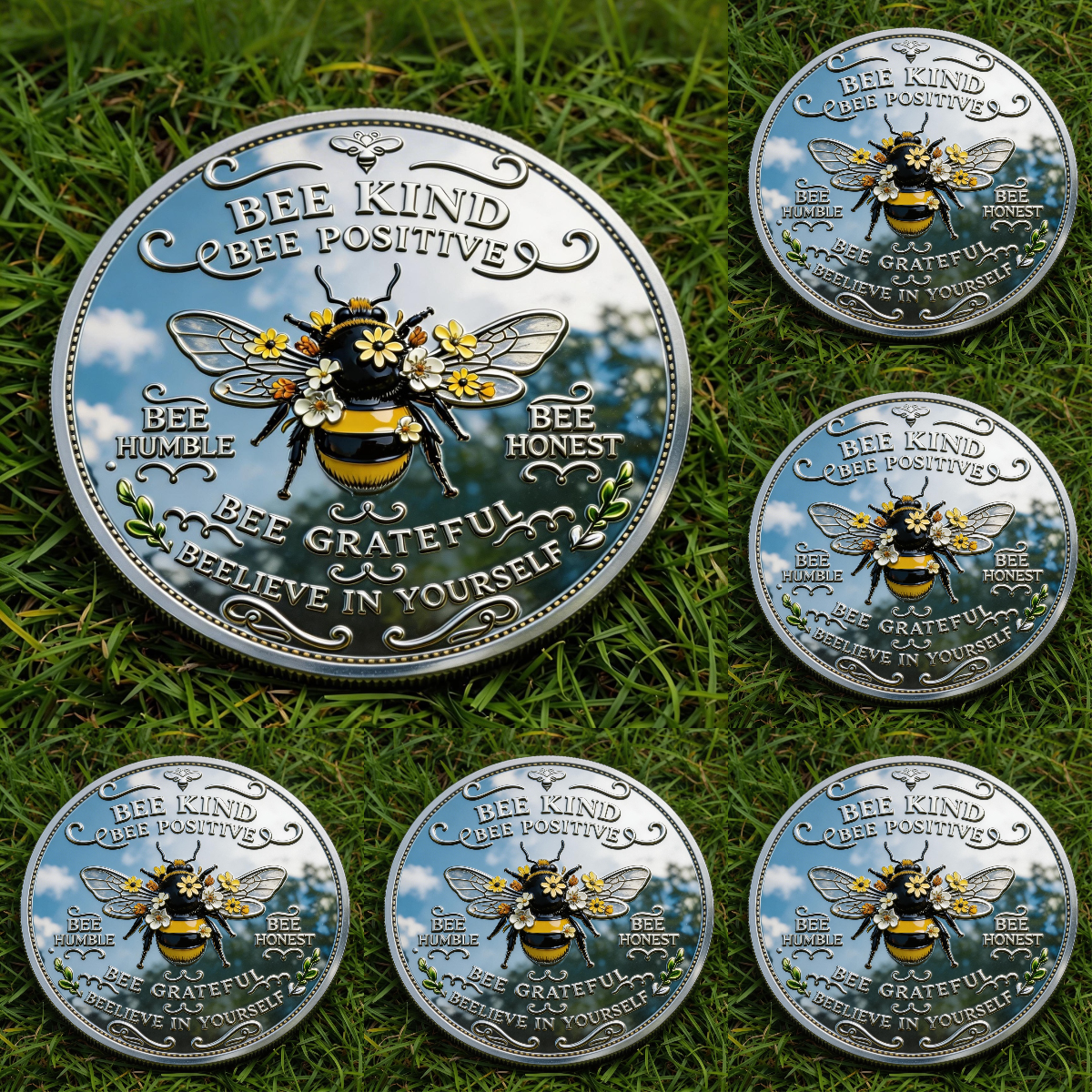 🏆NEW YEAR 60% OFF - Bee Kind Positivity Commemorative Coin 🐝🪙🌼