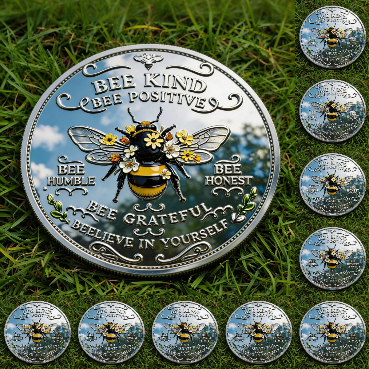🏆NEW YEAR 60% OFF - Bee Kind Positivity Commemorative Coin 🐝🪙🌼