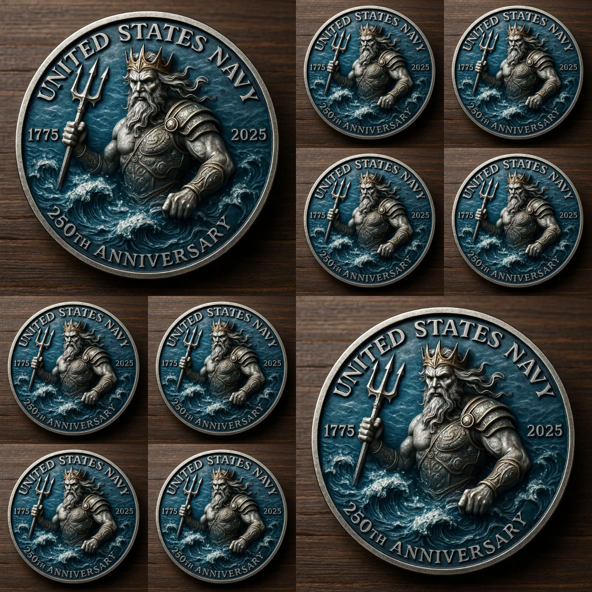 🏆Flash Sale 60% OFF - 🎖️⚓U.S. Navy 250th Anniversary Poseidon Glory Commemorative Coin