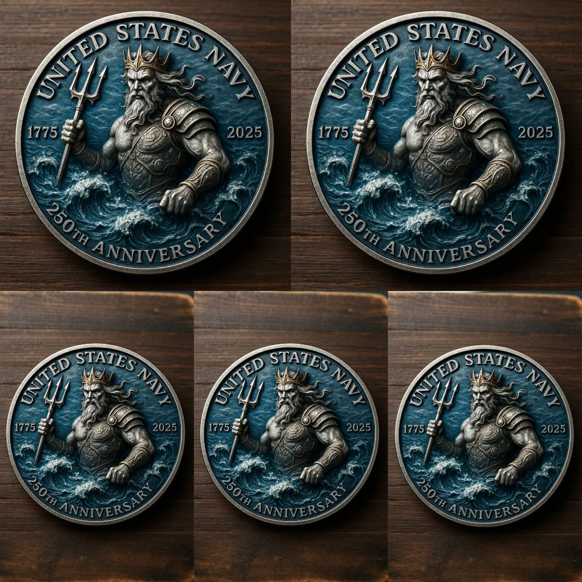 🏆Flash Sale 60% OFF - 🎖️⚓U.S. Navy 250th Anniversary Poseidon Glory Commemorative Coin