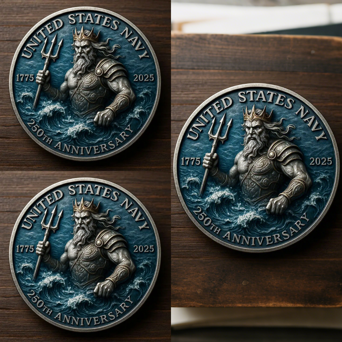 🏆Flash Sale 60% OFF - 🎖️⚓U.S. Navy 250th Anniversary Poseidon Glory Commemorative Coin