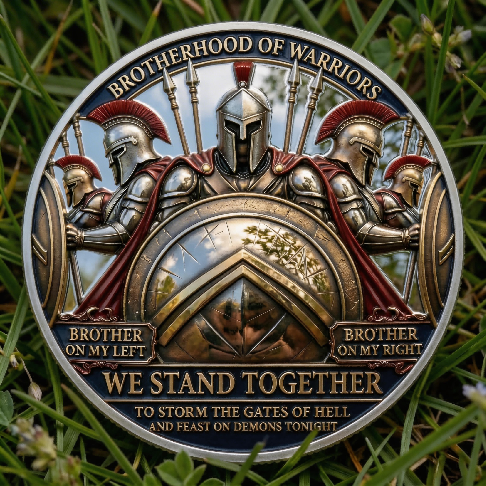 ⚡️Last Day 49% OFF - Brotherhood of Warriors Challenge Coin ⚔️🪙🛡️