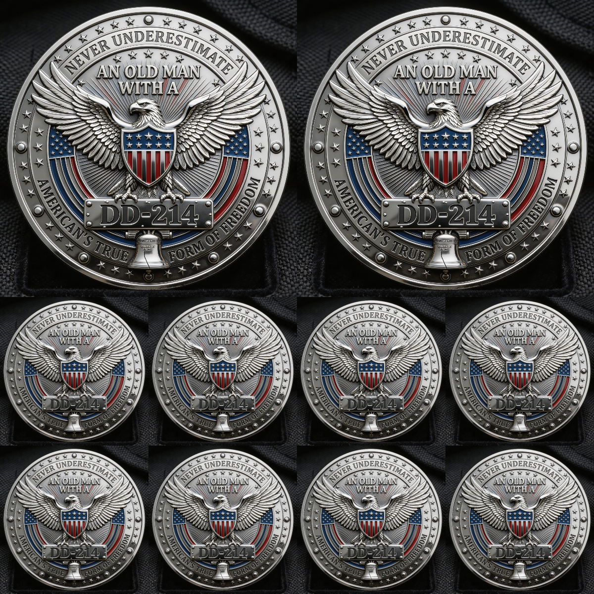 ⚡️Last Day 49% OFF - DD-214 Veteran Pride Challenge Coin 🇺🇸🪙🦅