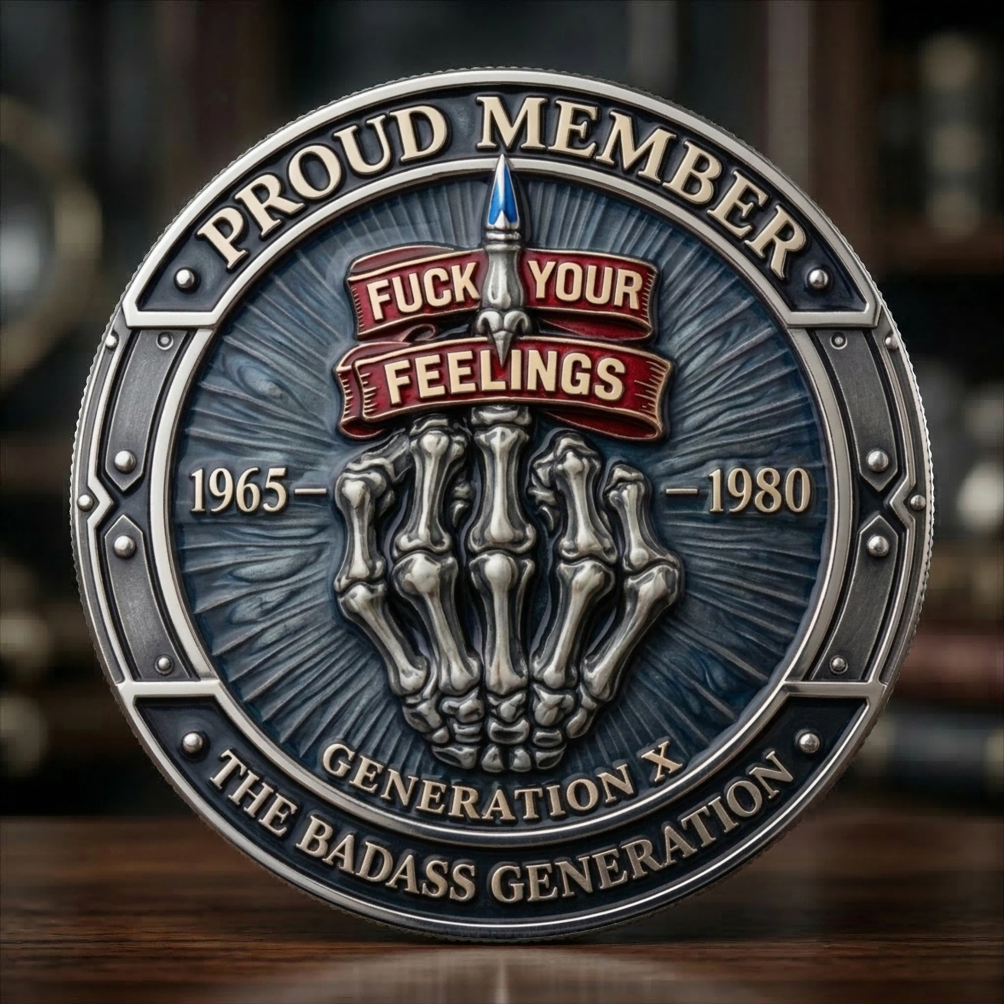 🏆Last Day 60% OFF - Generation X Rebel Spirit Challenge Coin 🪙🔥💀