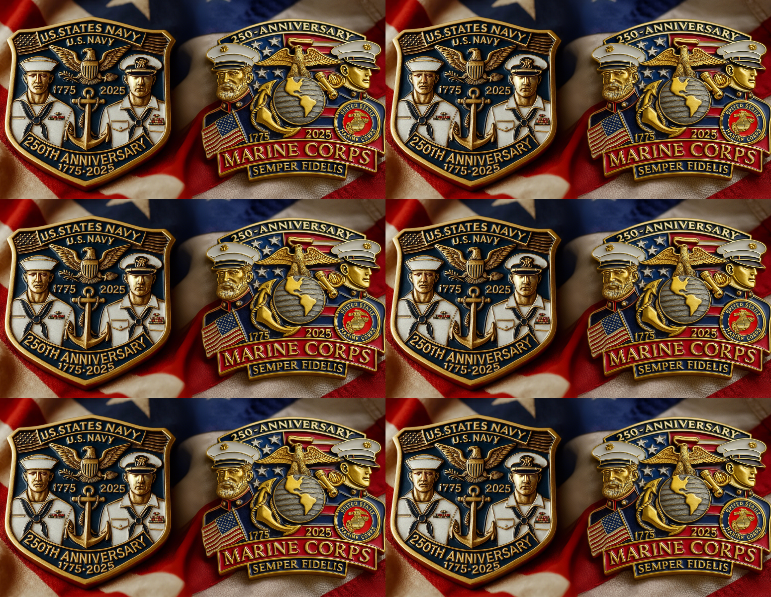 🎖️U.S.250th Anniversary Commemorative Pin – 🫡A Legacy Forged by Honor