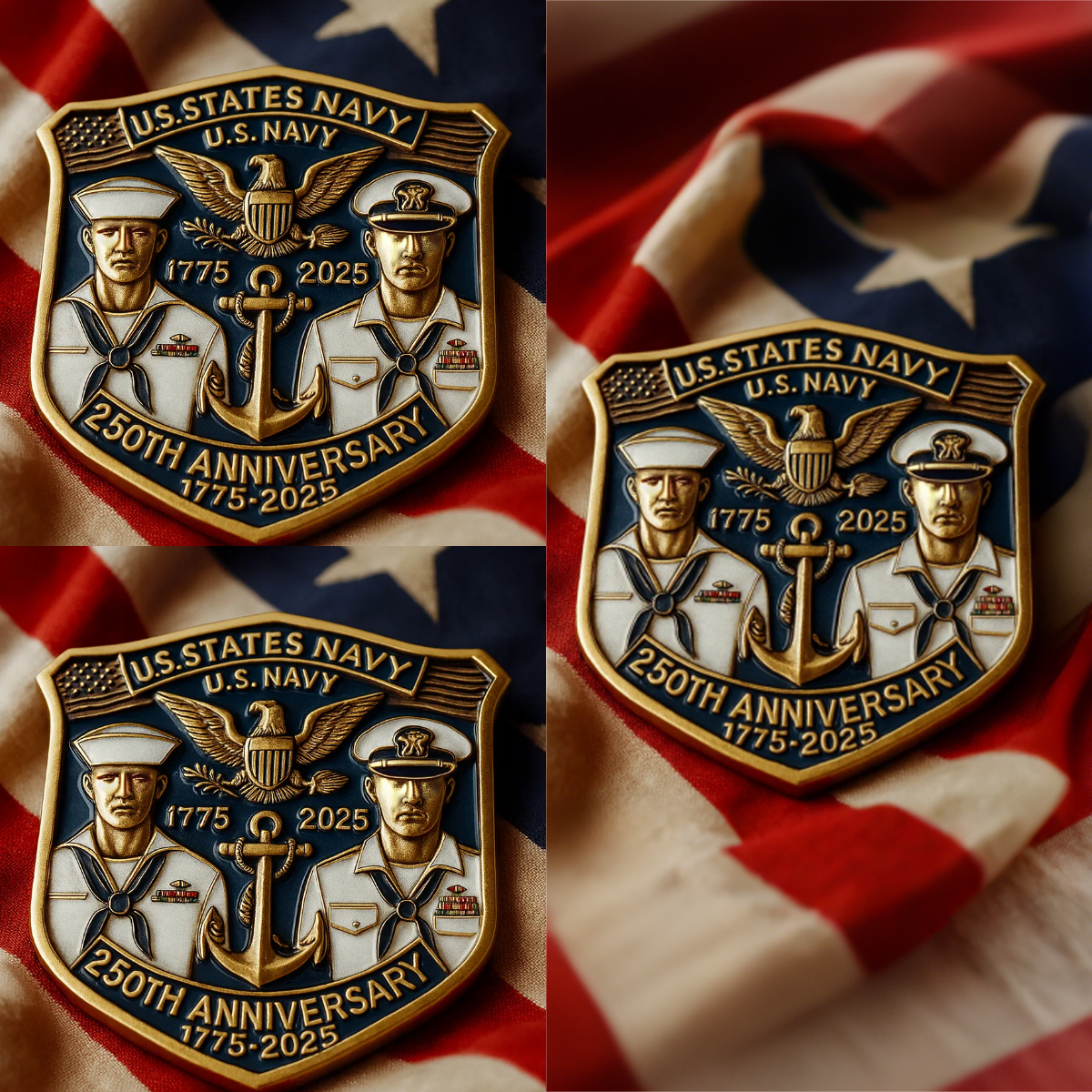 🎖️U.S.250th Anniversary Commemorative Pin – 🫡A Legacy Forged by Honor
