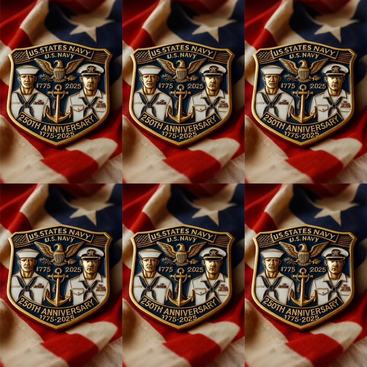🎖️U.S.250th Anniversary Commemorative Pin – 🫡A Legacy Forged by Honor