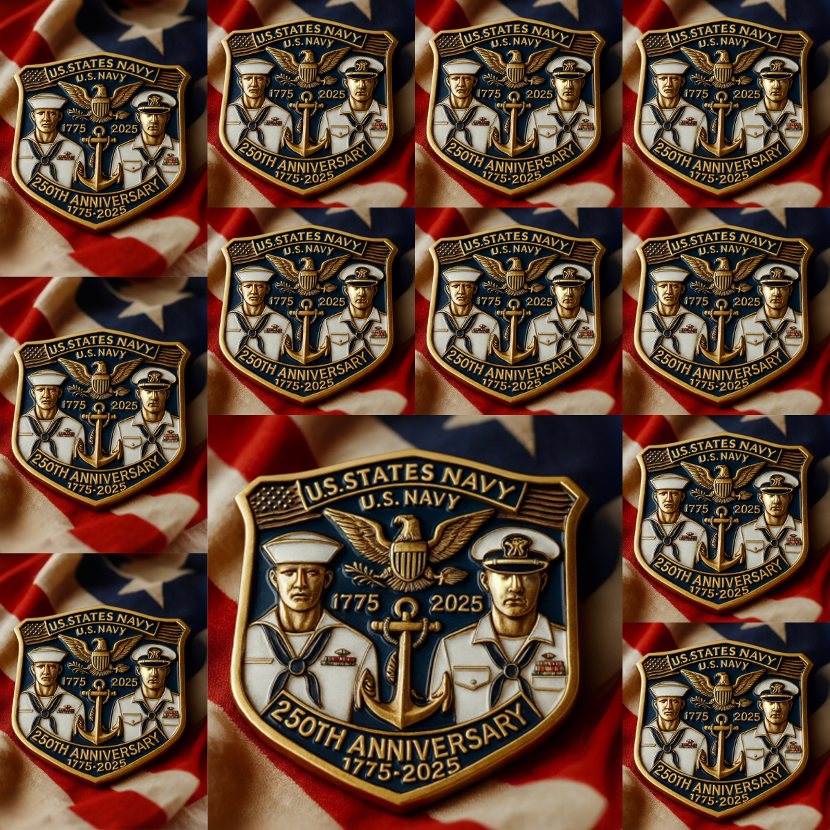🎖️U.S.250th Anniversary Commemorative Pin – 🫡A Legacy Forged by Honor