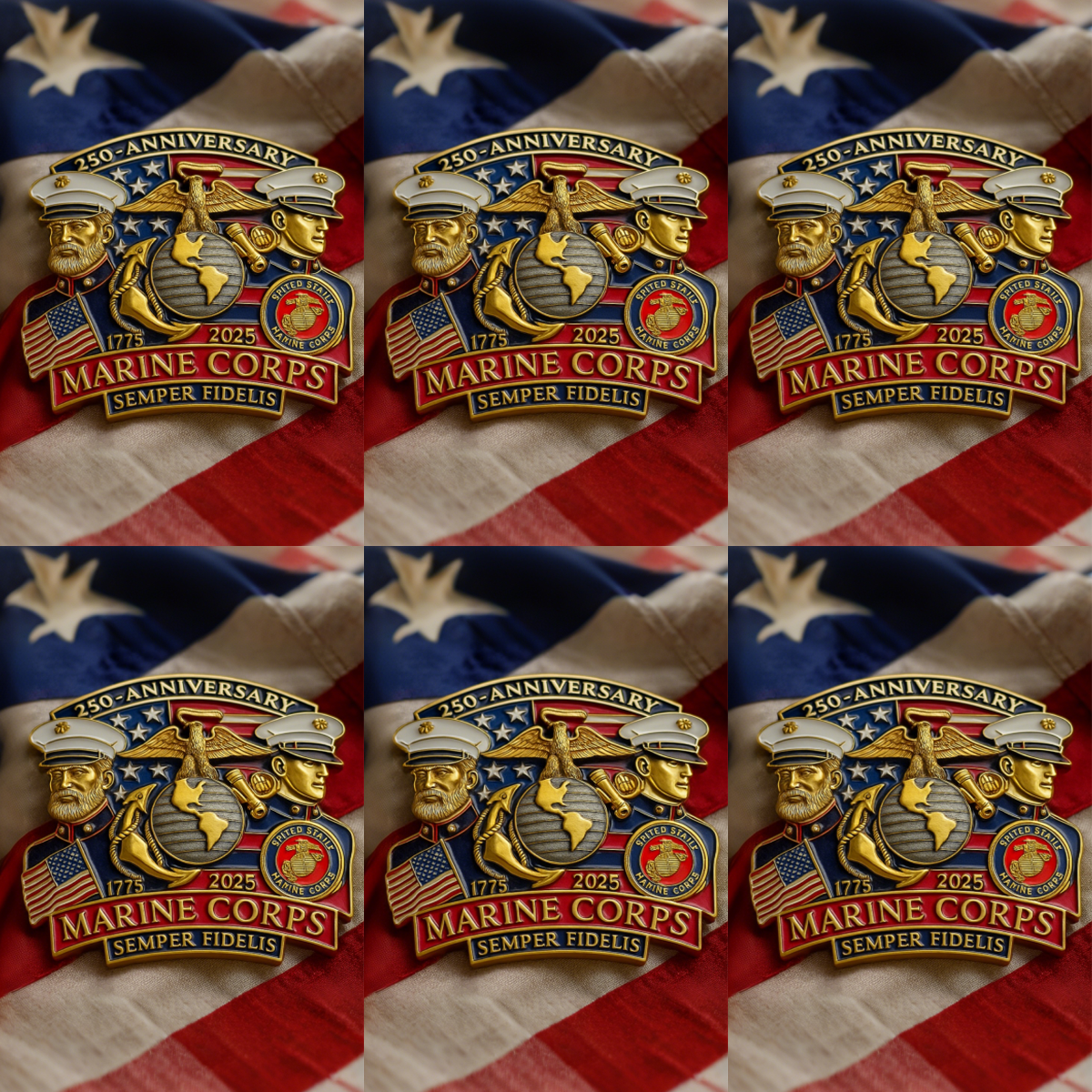 🎖️U.S.250th Anniversary Commemorative Pin – 🫡A Legacy Forged by Honor