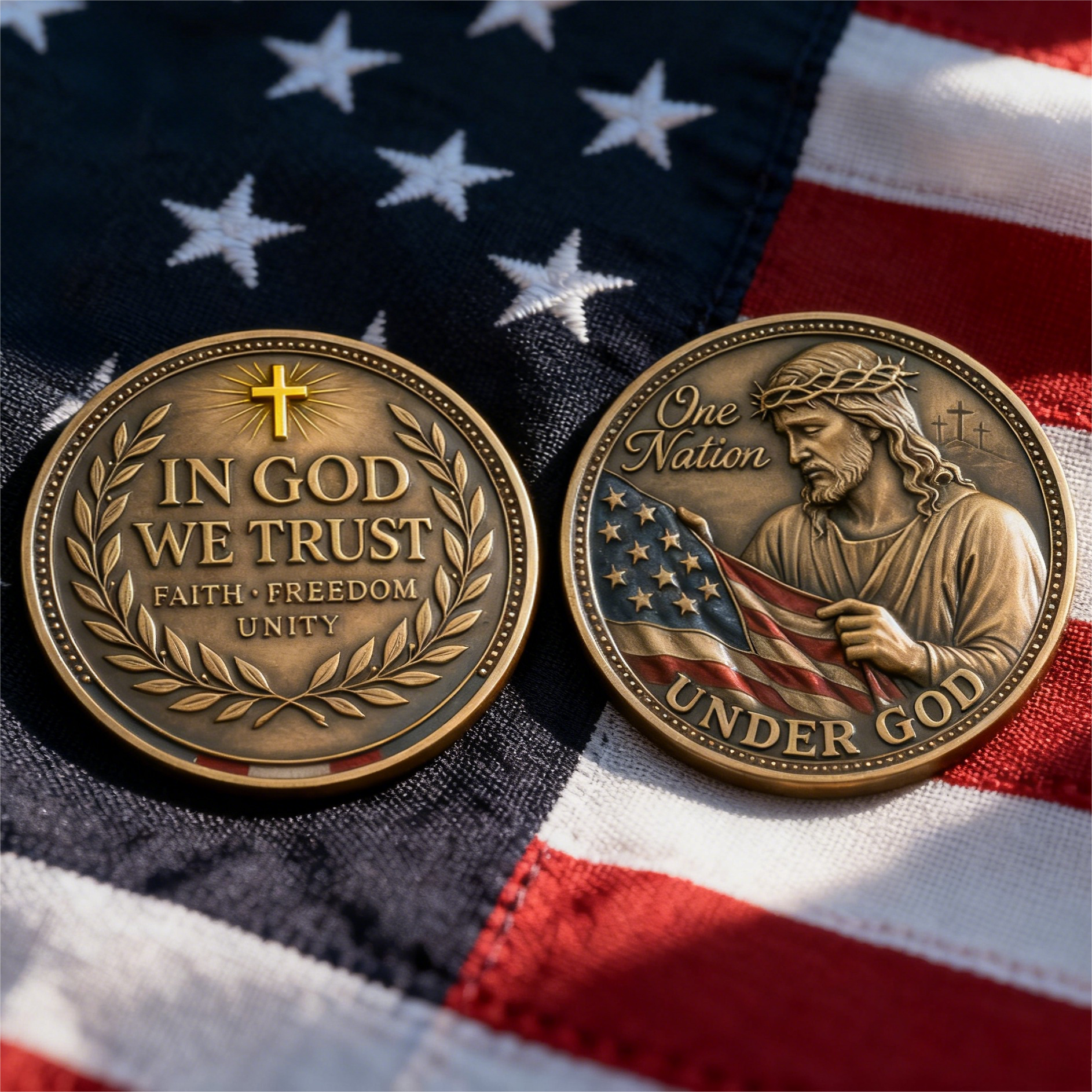 ✝️ “One Nation Under God” – Faith & Freedom Commemorative Coin 🇺🇸