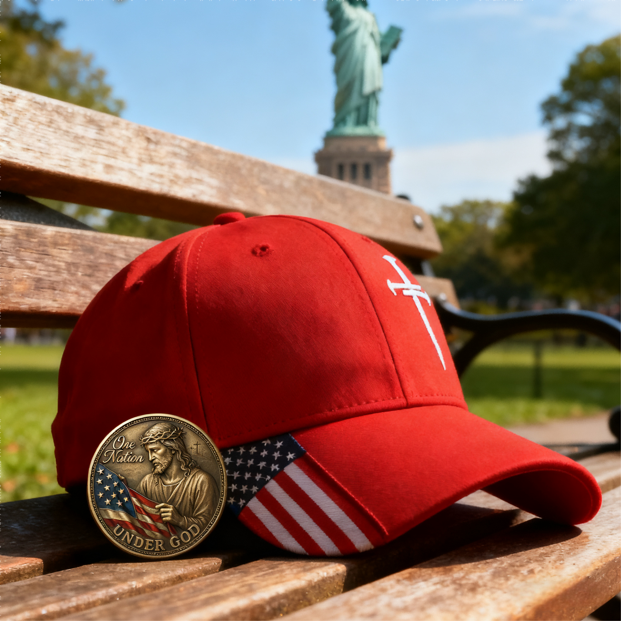 🏆Flash Sale 60% OFF - 🕊️ “One Nation Under God” Patriotic Faith Set 🇺🇸✝️