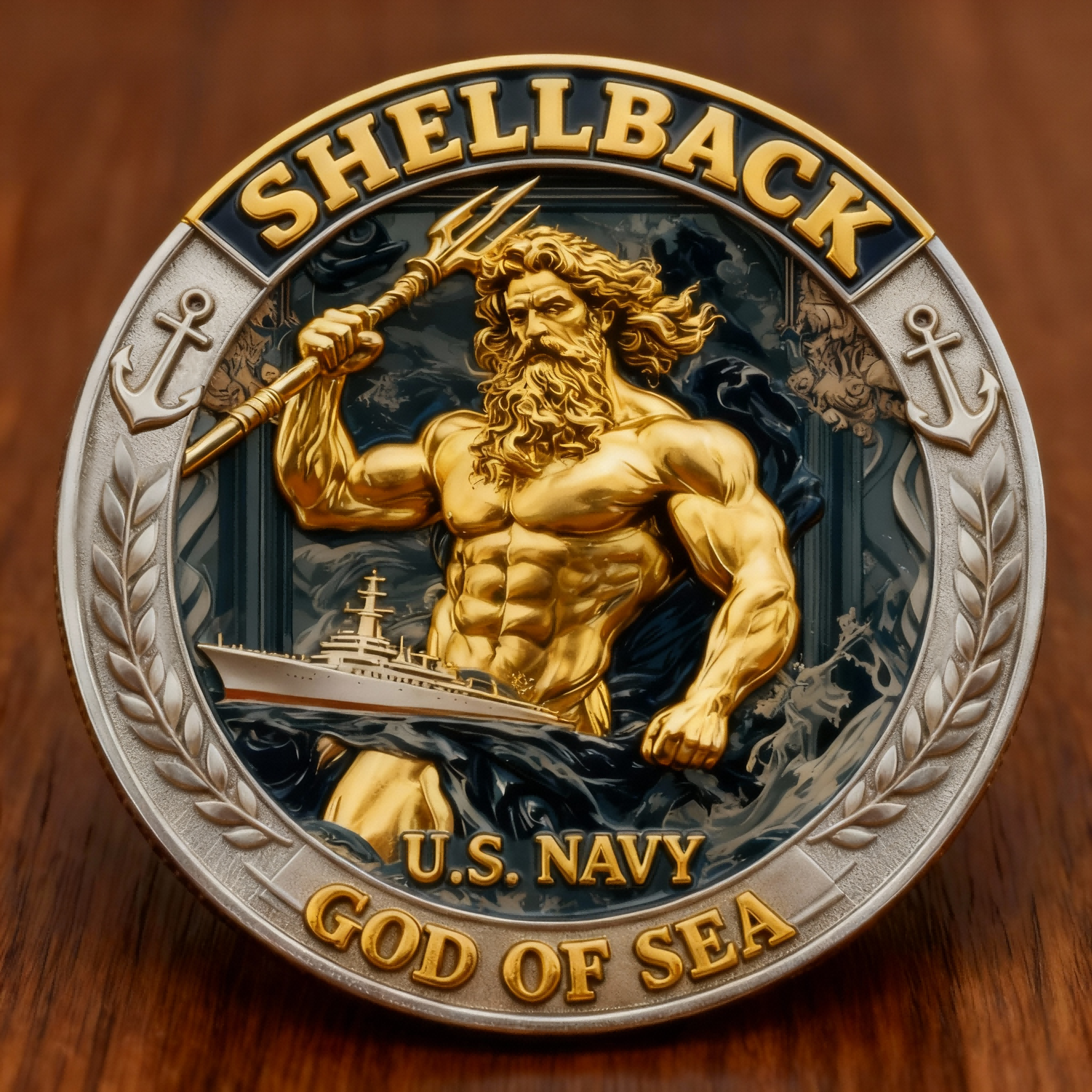 🏆Flash Sale 60% OFF - ⚓ SHELLBACK “GOD OF SEA” COMMEMORATIVE COIN🌊