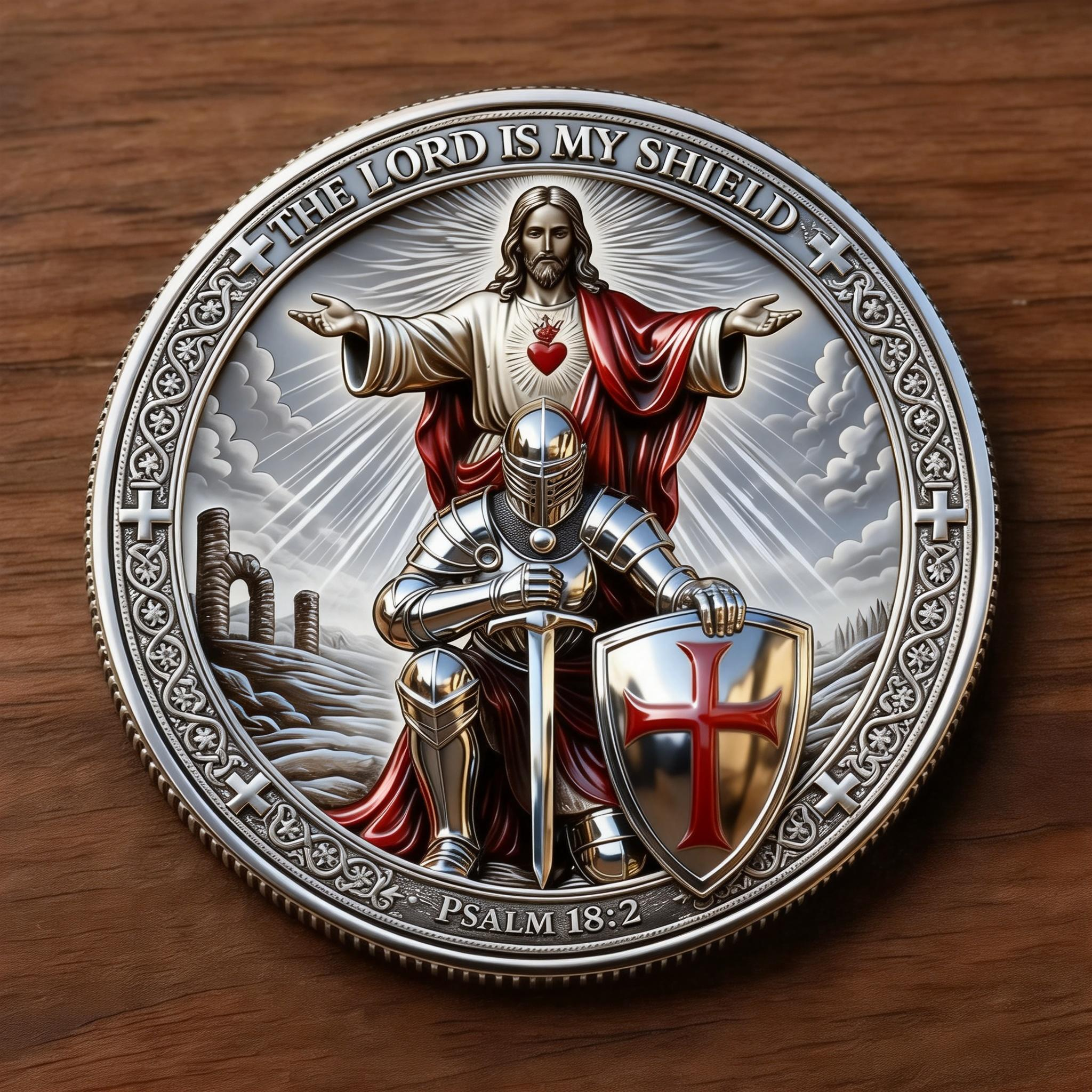 🏆Flash Sale 60% OFF -“Sworn to the Cross” – Defender of the Faith Commemorative Coin ✝️🛡️