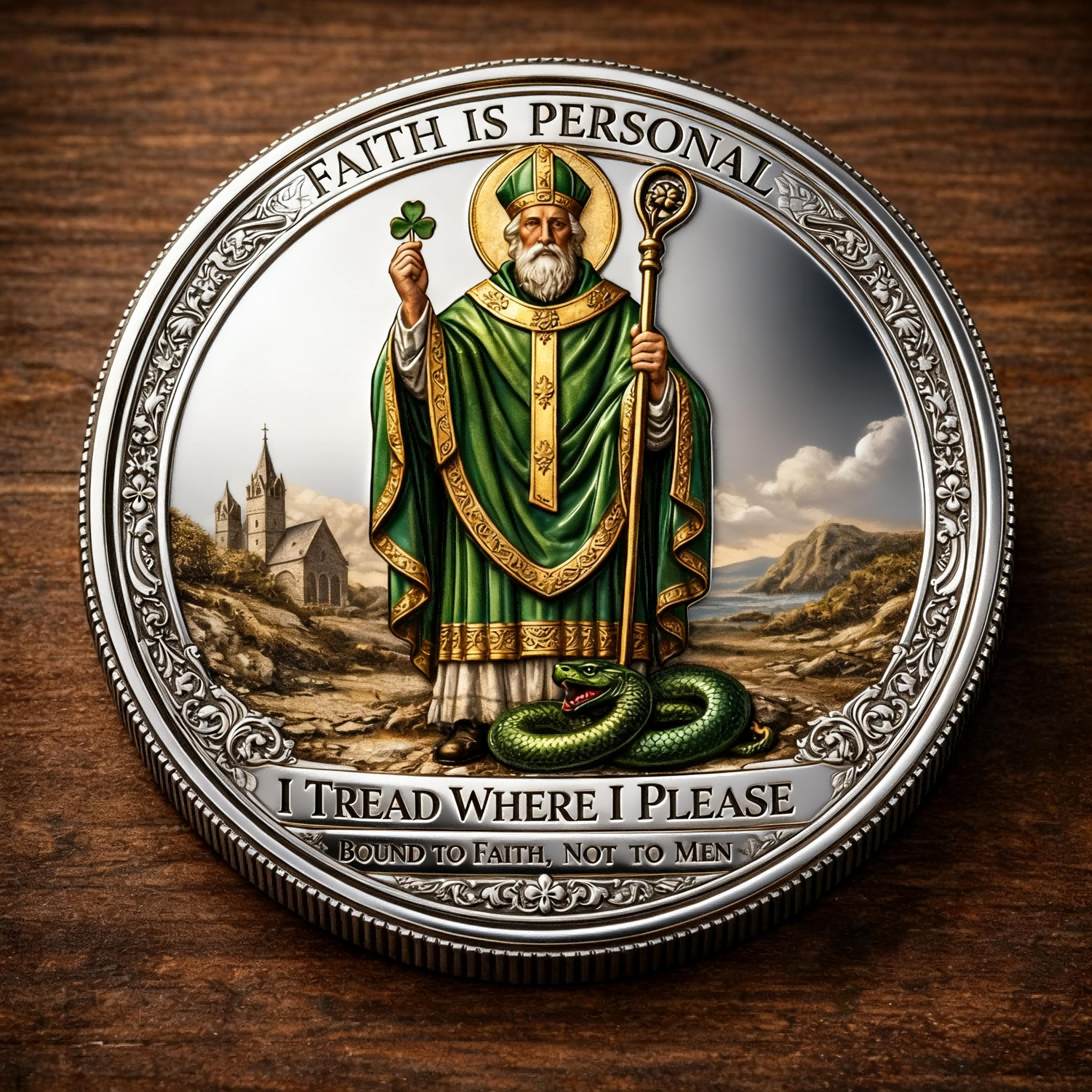 🏆Flash Sale 60% OFF -DELTA FORCE — ✨ Saint patrick - “Faith Is Personal” Commemorative Coin