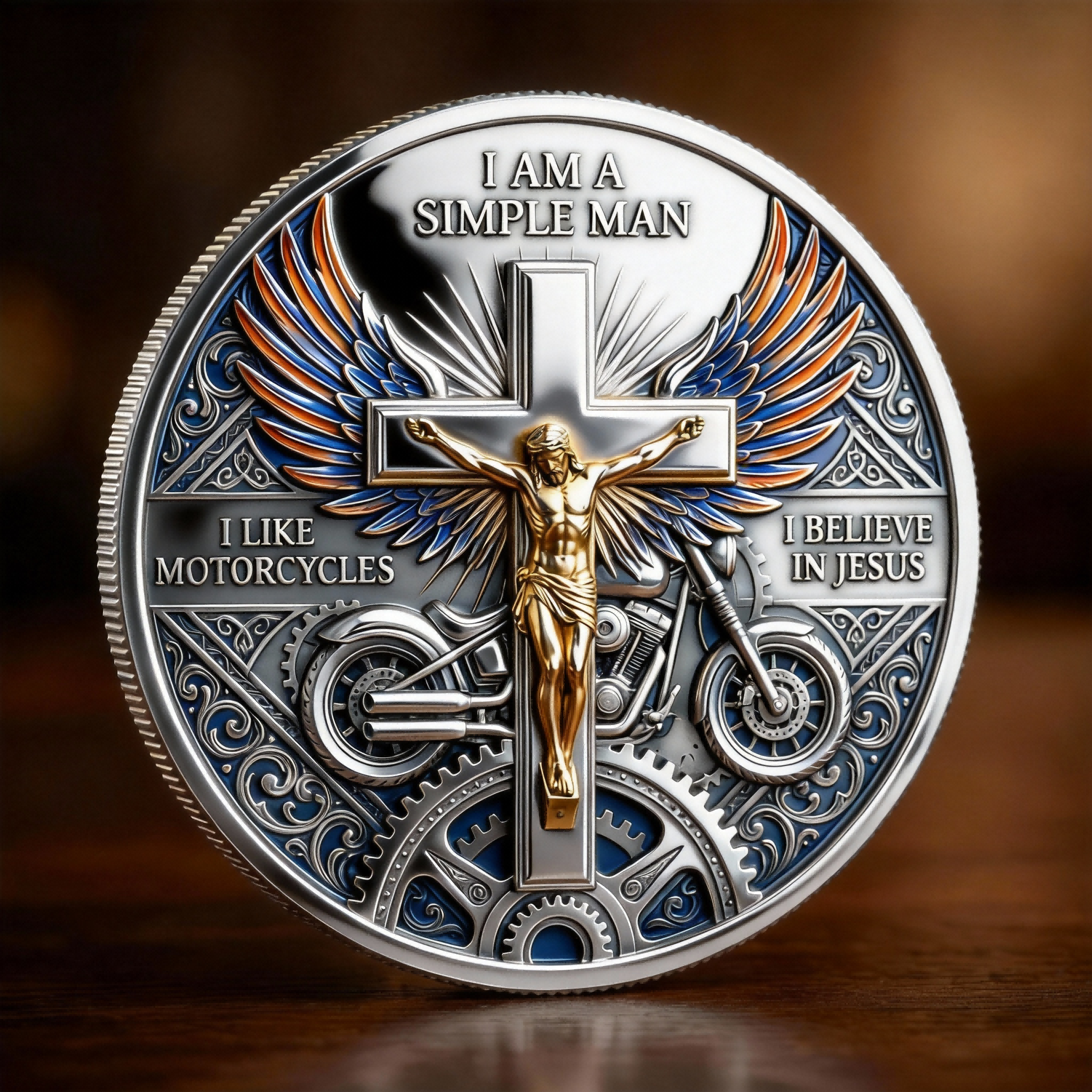 🏆NEW YEAR 60% OFF - 🏍️✝️ Ride by Faith — The Road He Leads Commemorative Coin