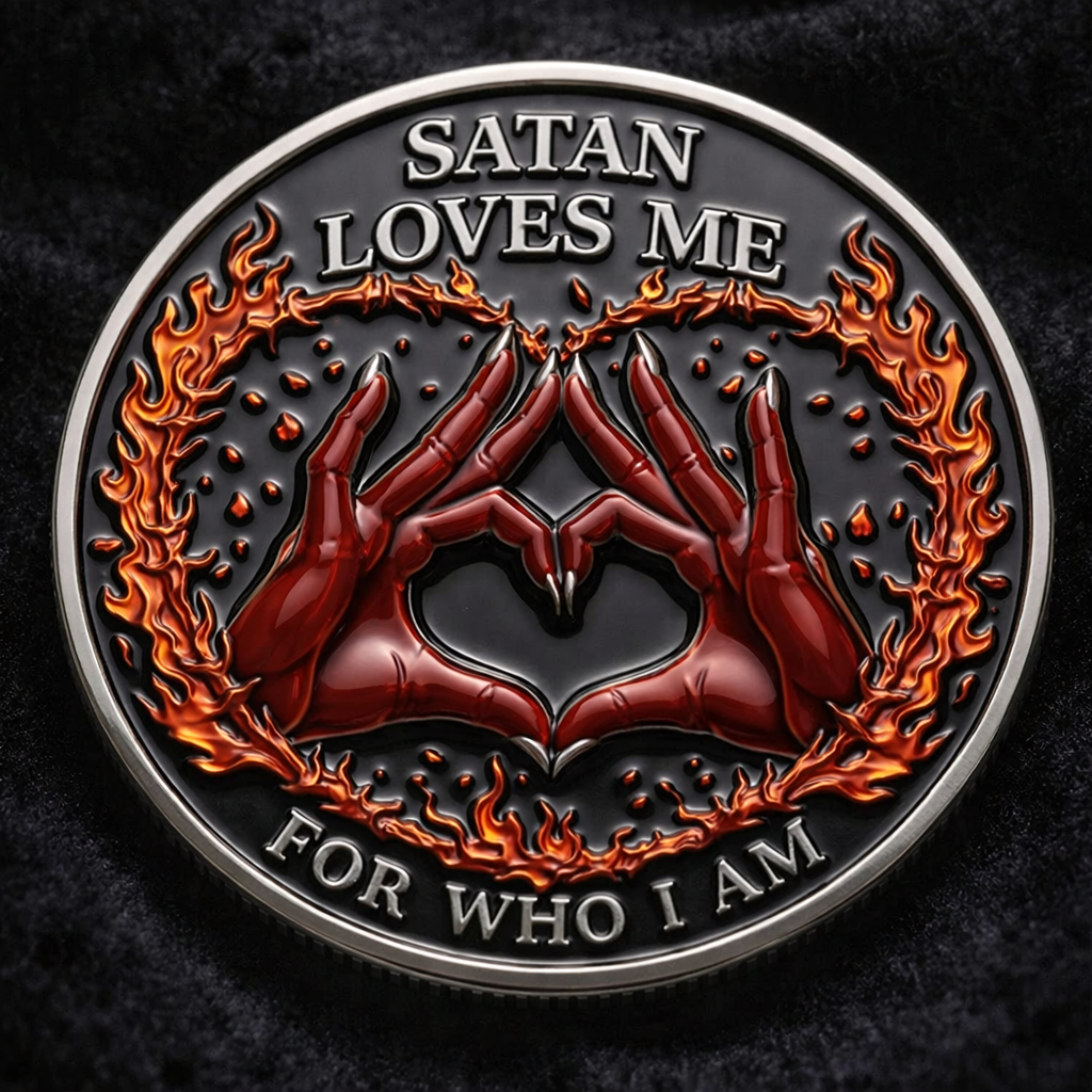 🏆NEW YEAR 60% OFF - 🔥 “Embrace the Shadow” Dark Allegiance Commemorative Coin 😈🖤