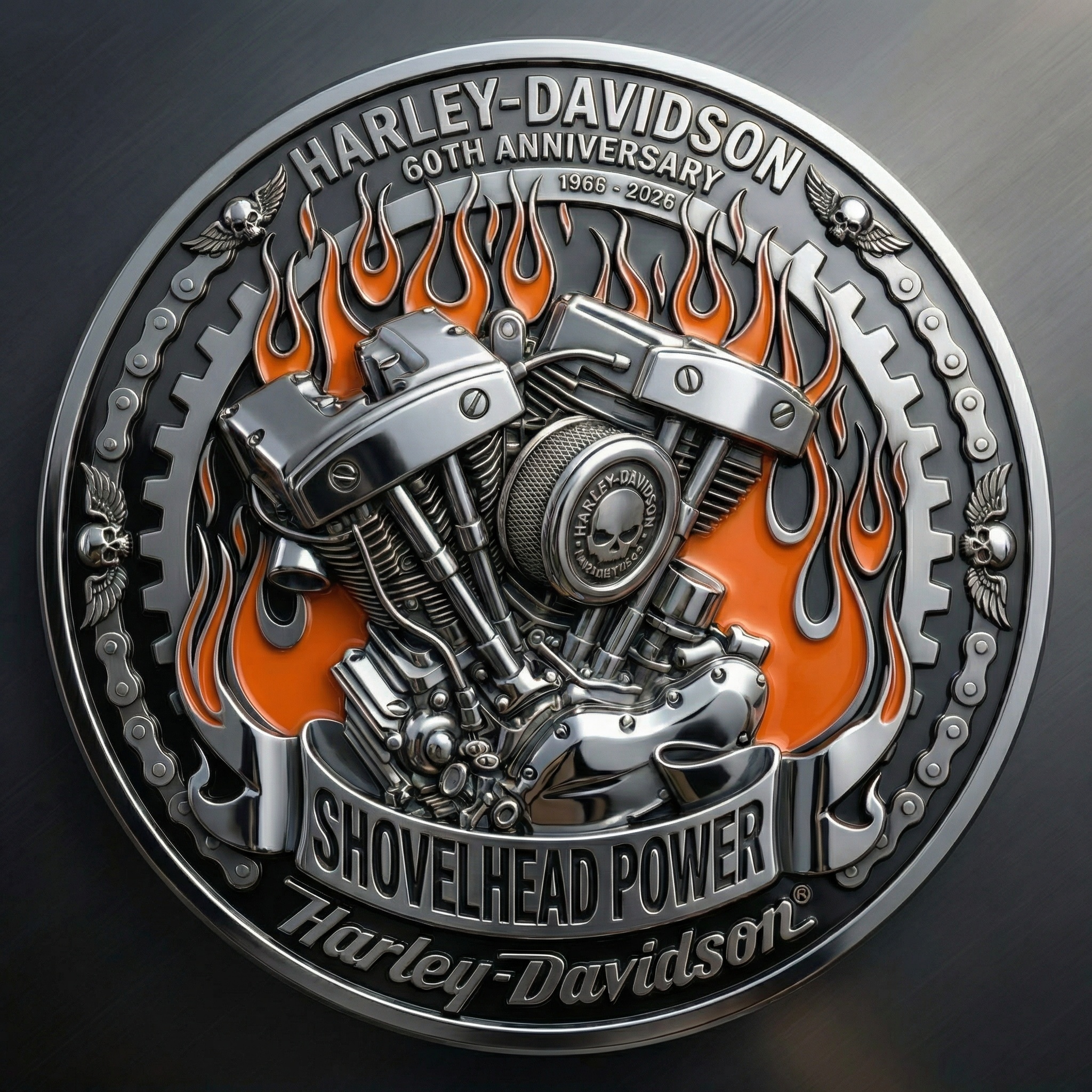 🏆NEW YEAR 60% OFF - 🏍️ Harley-Davidson Shovelhead 60th Anniversary Commemorative Coin (1966–2026) 🔥