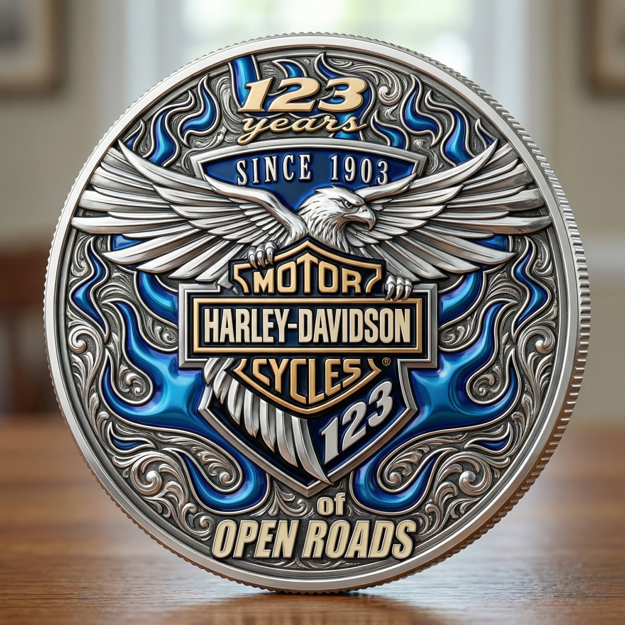 🏆NEW YEAR 60% OFF - Harley-Davidson 123 Years Commemorative Coin 🪙🏍️🔥