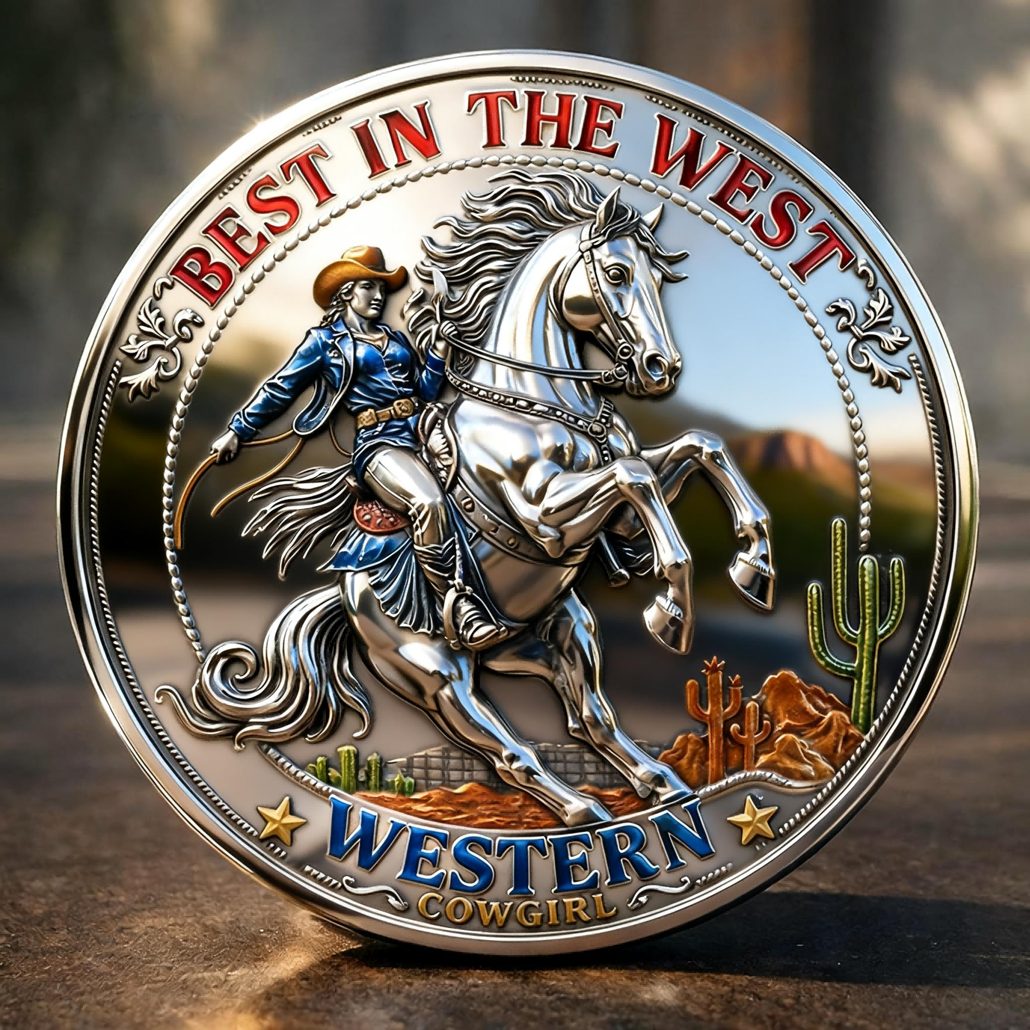 🏆NEW YEAR 60% OFF - Western Cowgirl Rodeo Dreams Commemorative Coin 🤠🪙🌵