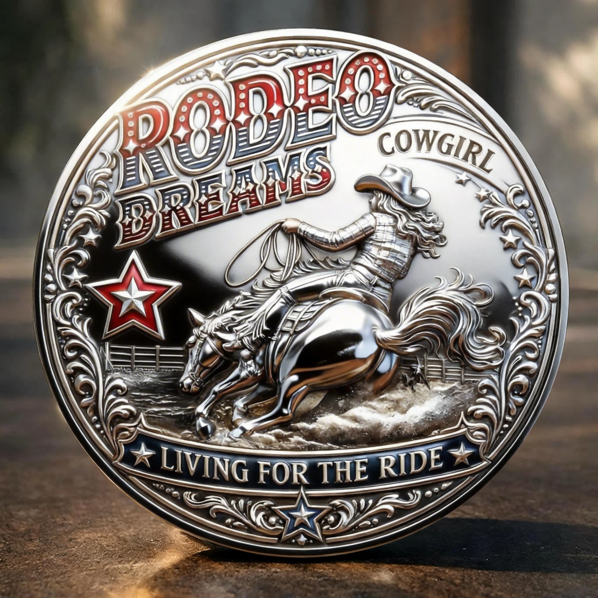🏆NEW YEAR 60% OFF - Western Cowgirl Rodeo Dreams Commemorative Coin 🤠🪙🌵