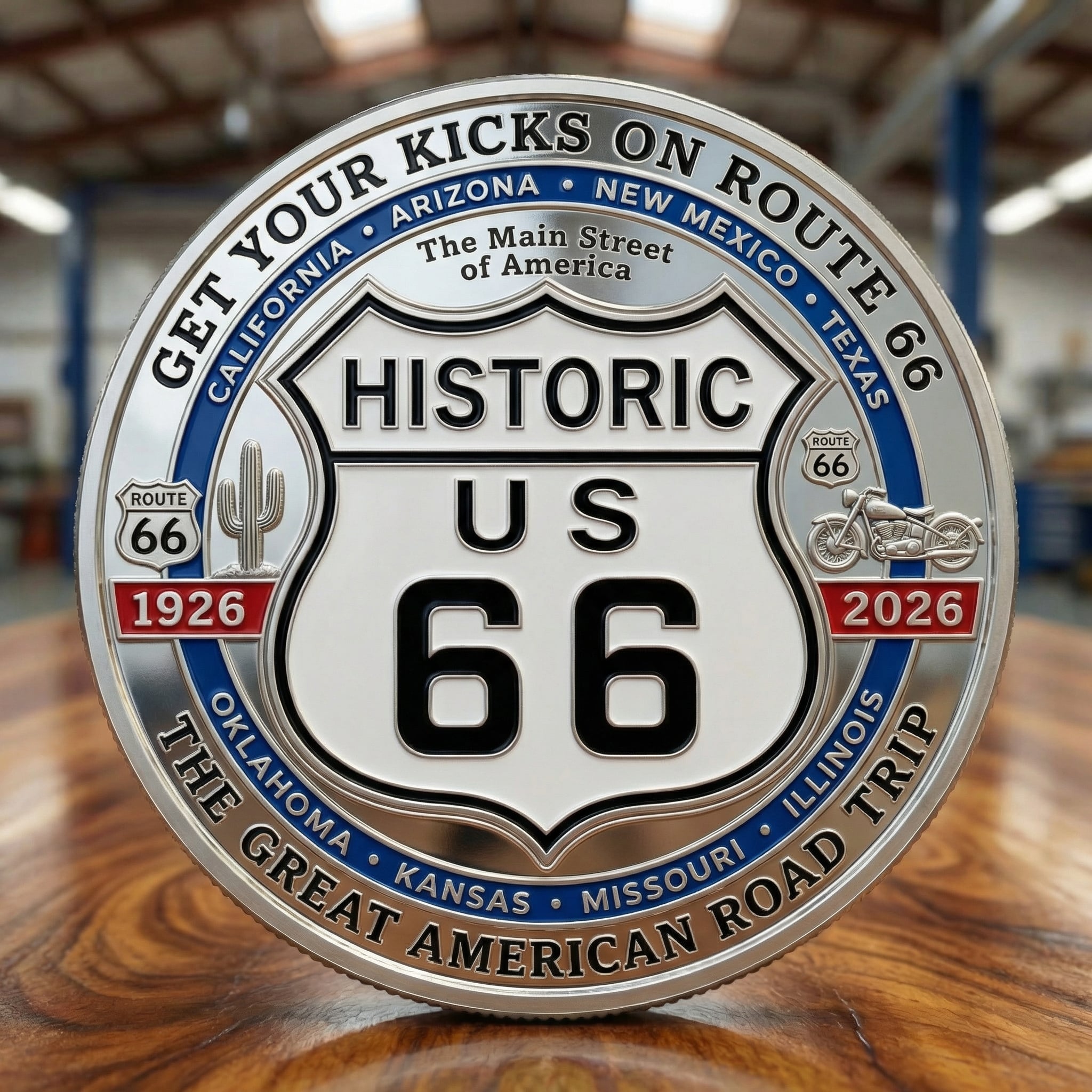 🏆NEW YEAR 60% OFF - Route 66 Freedom Commemorative Coin 🪙🛣️🦅