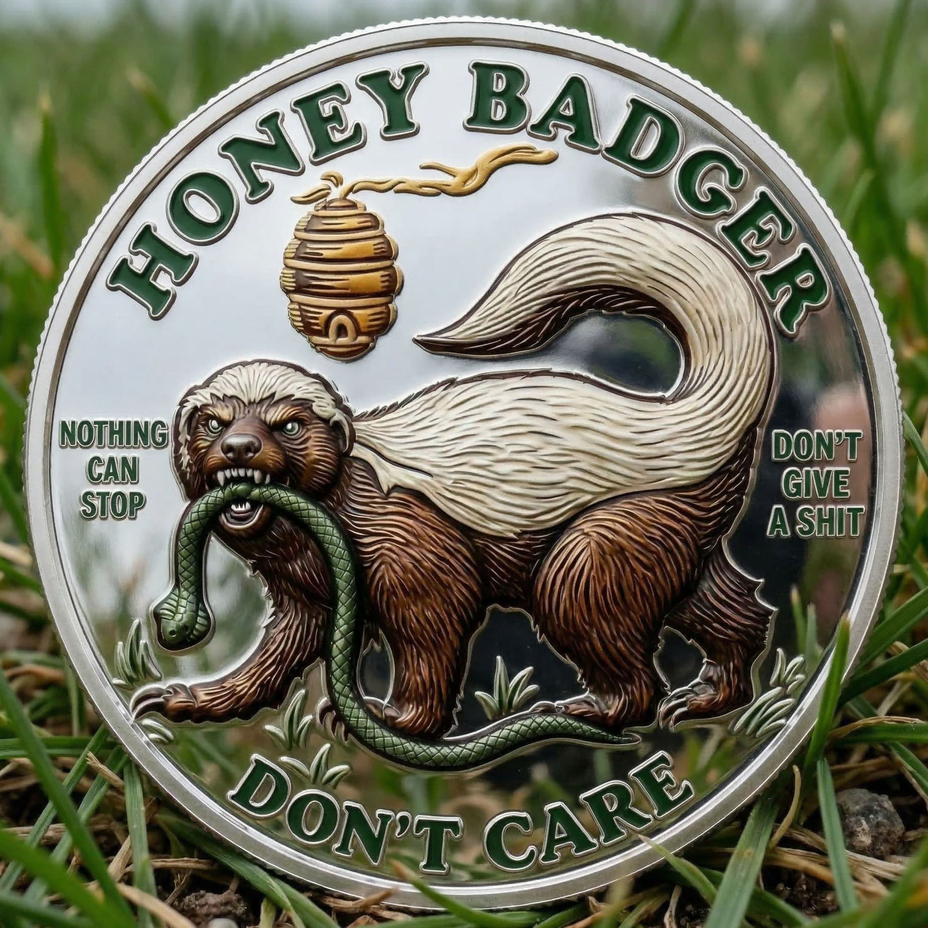 🏆Last Day 60% OFF - Honey Badger Attitude Challenge Coin 🦡🪙🔥