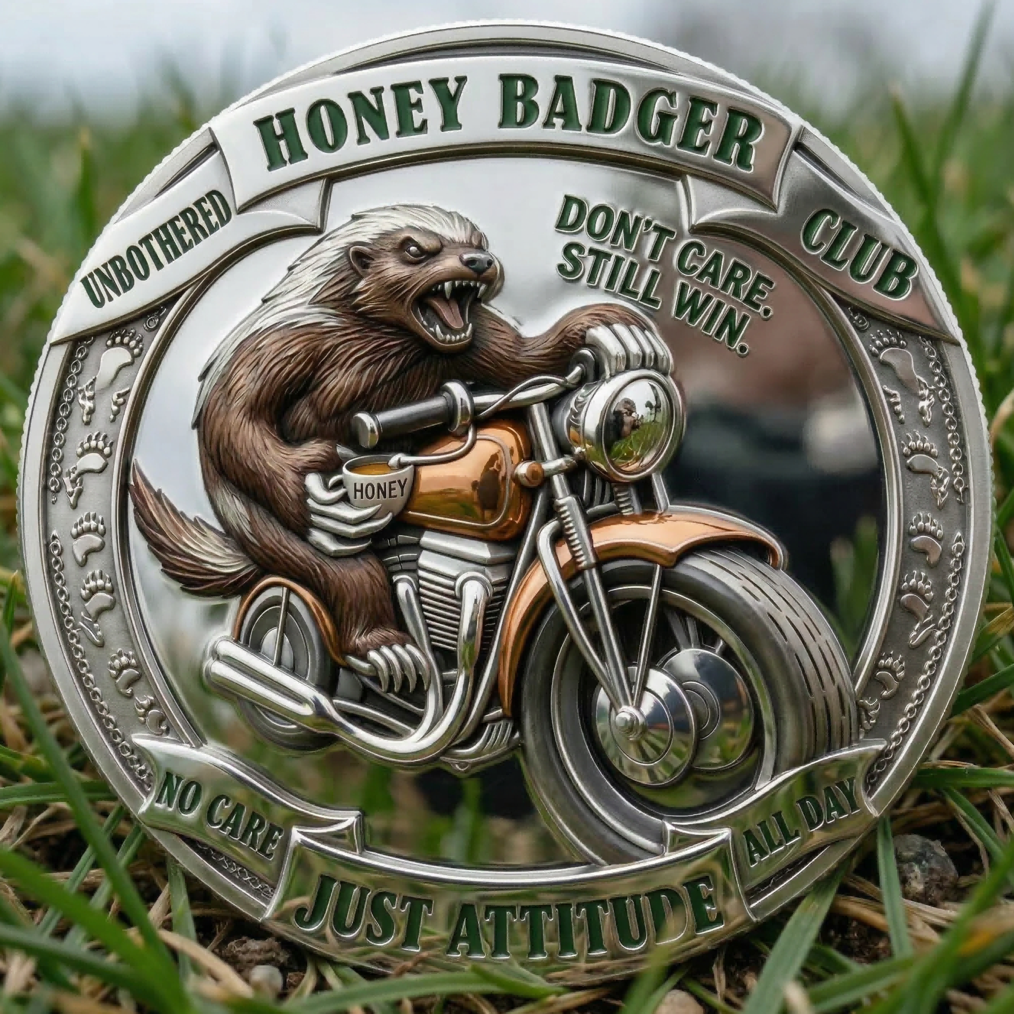 🏆Last Day 60% OFF - Honey Badger Attitude Challenge Coin 🦡🪙🔥