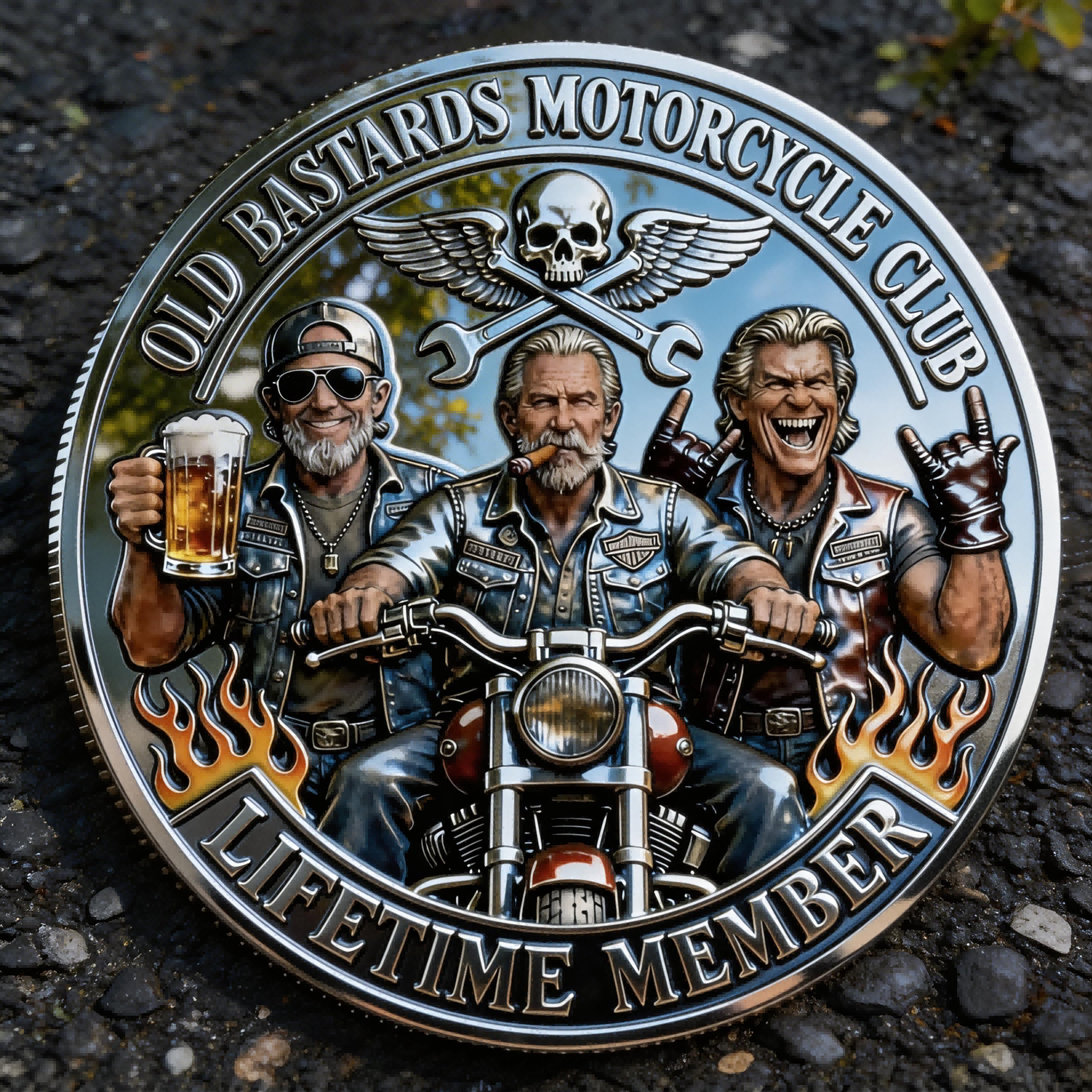 ⚡️Last Day 60% OFF - Biker Brotherhood Lifetime Member Challenge Coin 🏍️🪙🔥
