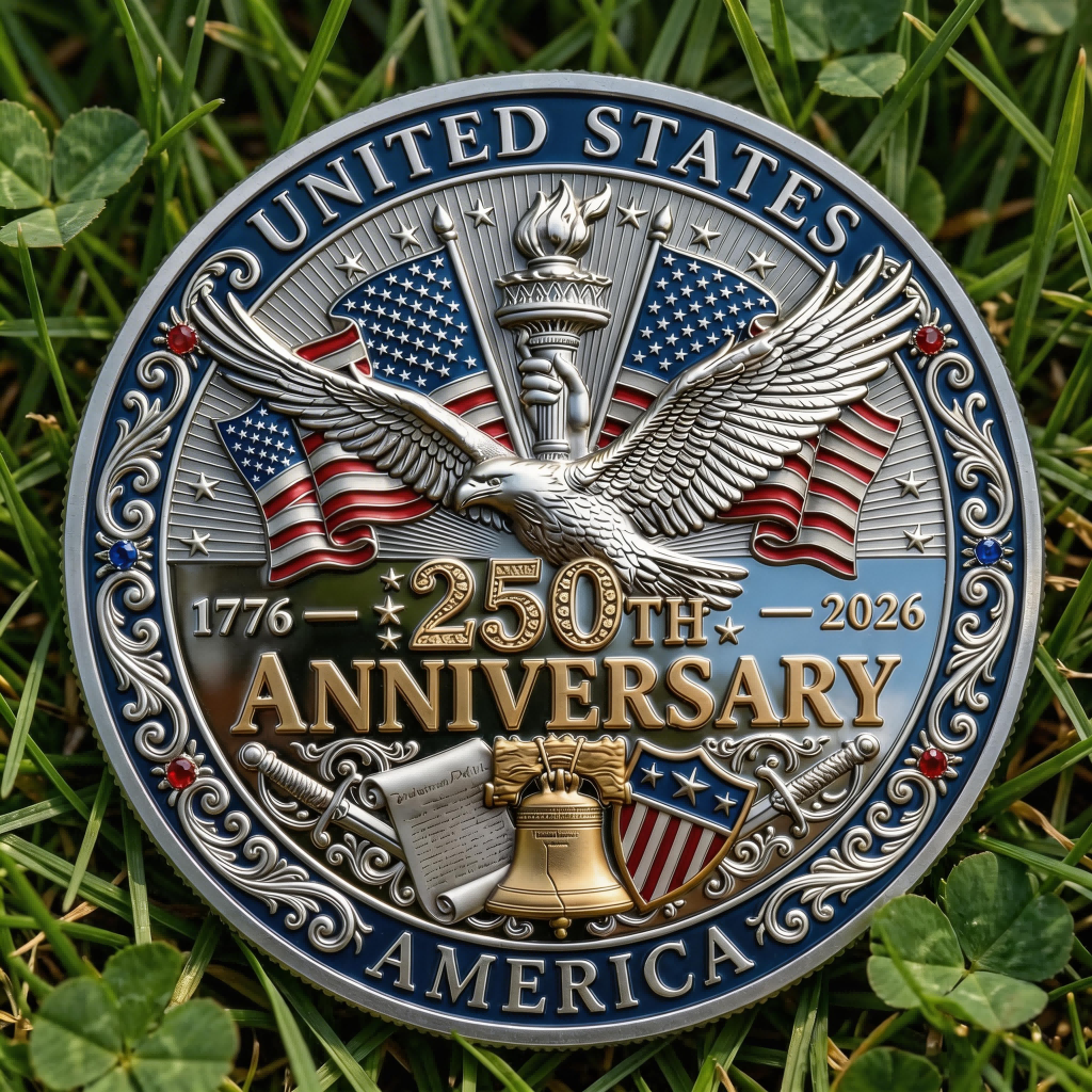 ⚡️Last Day 49% OFF - 🇺🇸America 250th Anniversary Patriotic Challenge Coin 🇺🇸🪙✨