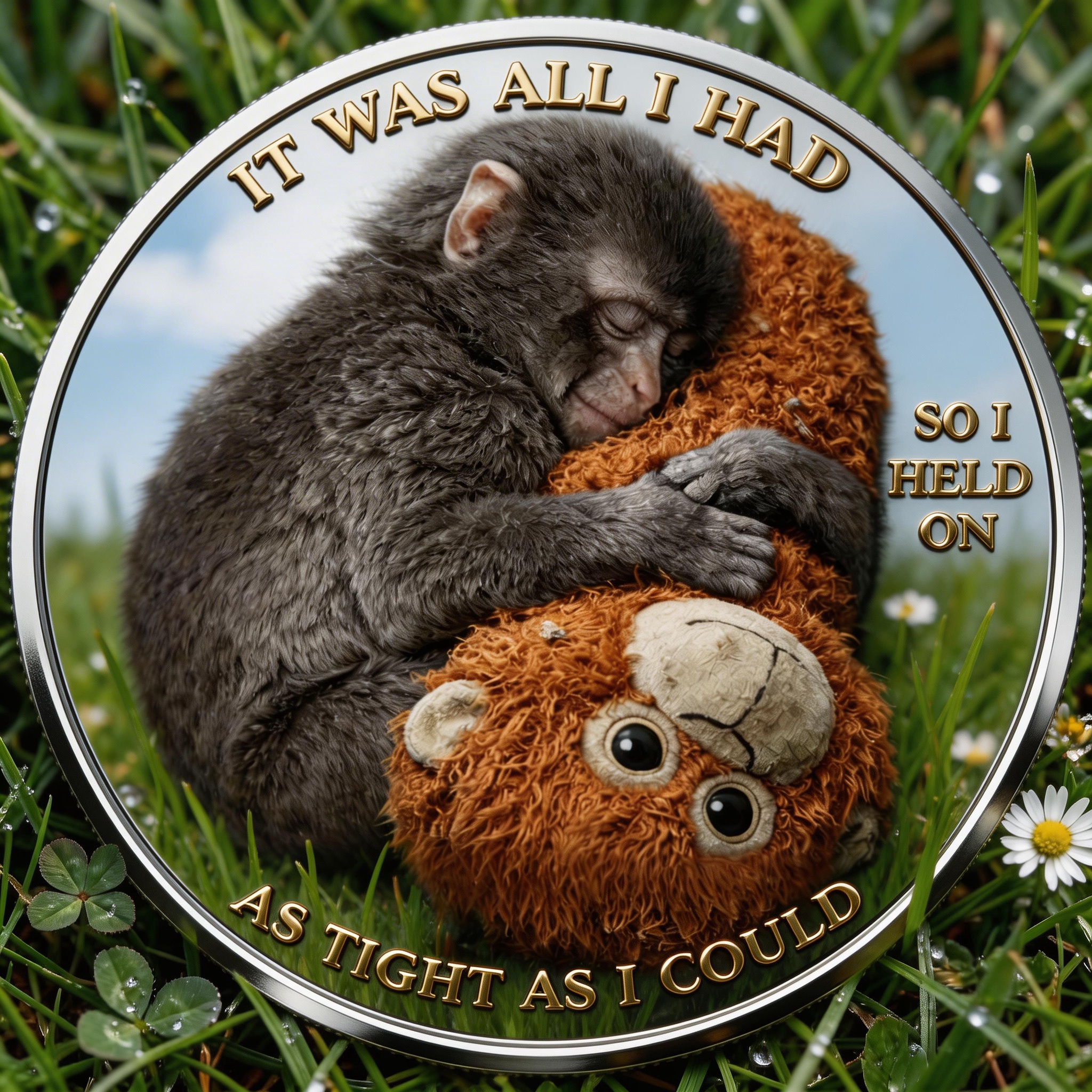 ⚡️Last Day 49% OFF - Hold On Together Commemorative Challenge Coin 🐒🪙💛