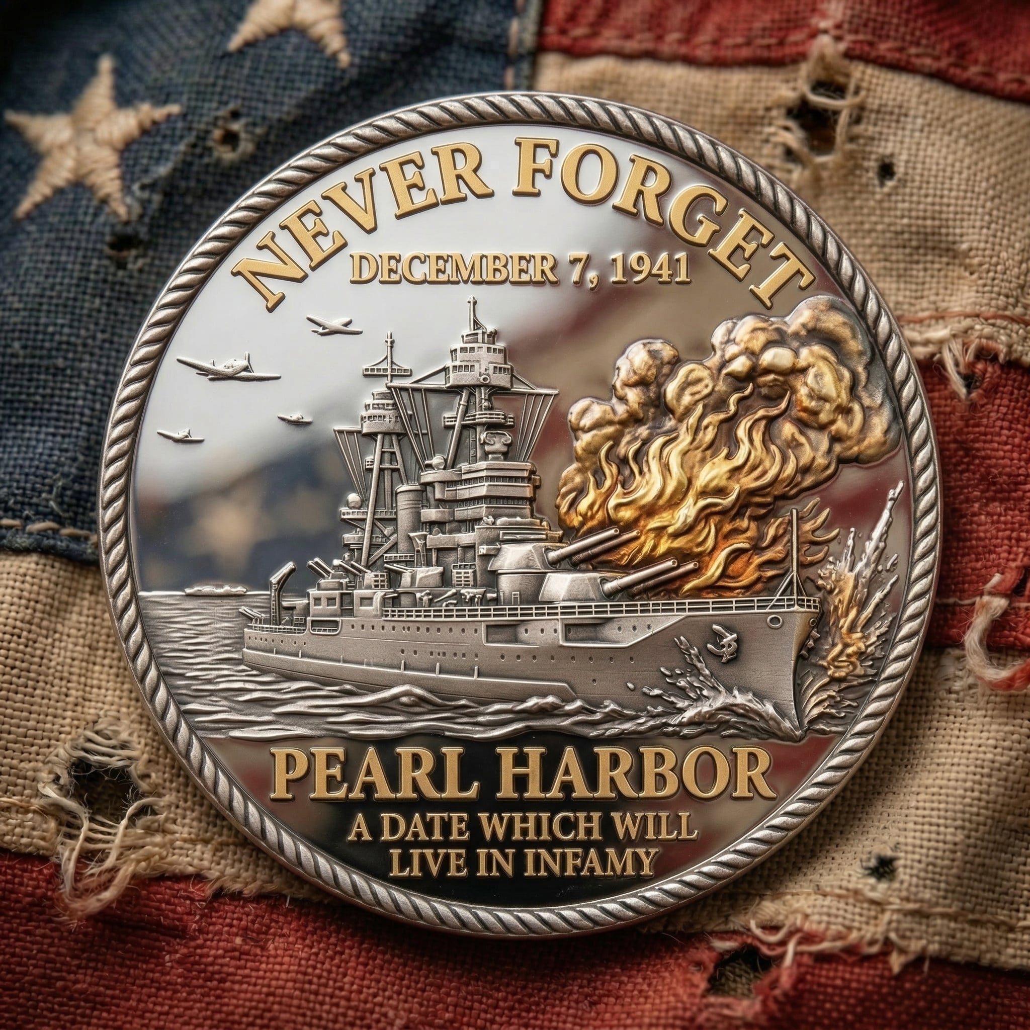 ⚡️Last Day 49% OFF - Pearl Harbor Remembrance Commemorative Coin 🇺🇸