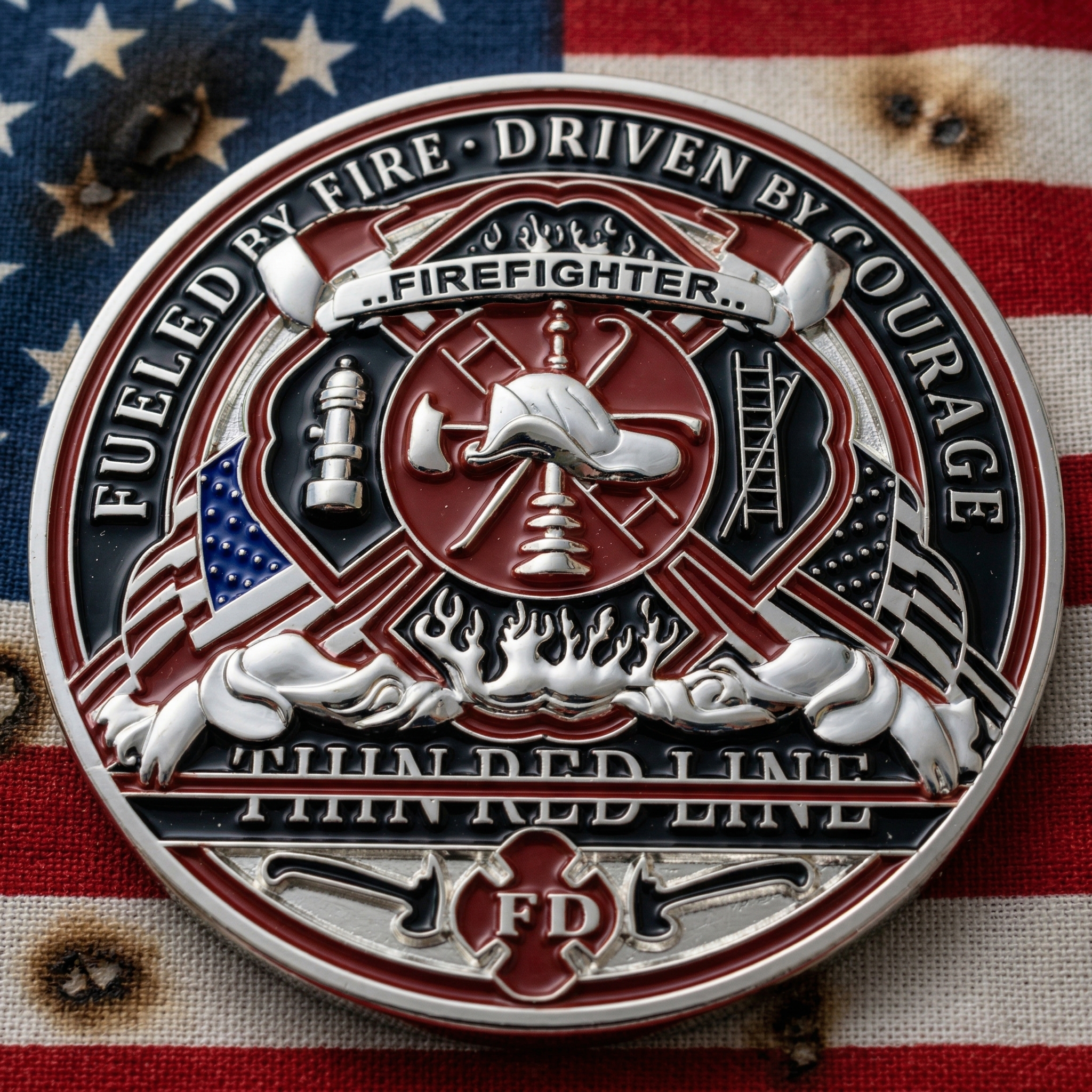 🔥Firefighter Brotherhood Honor Challenge Coin💀