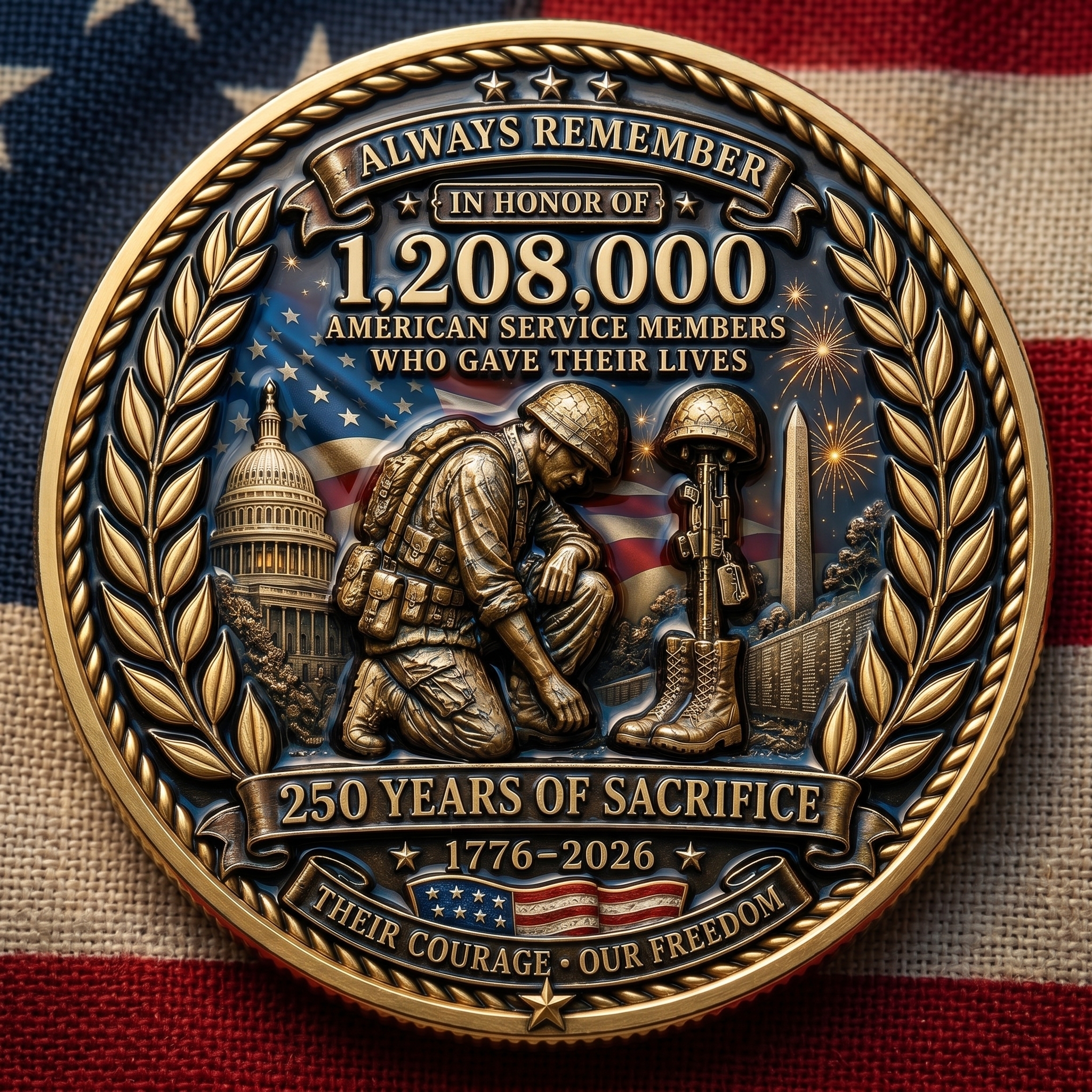 250 Years of Freedom Military Tribute Coin