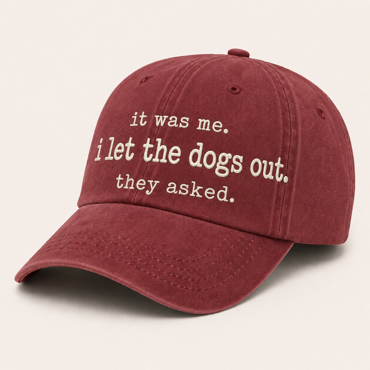 “I Let the Dogs Out” Funny Hat
