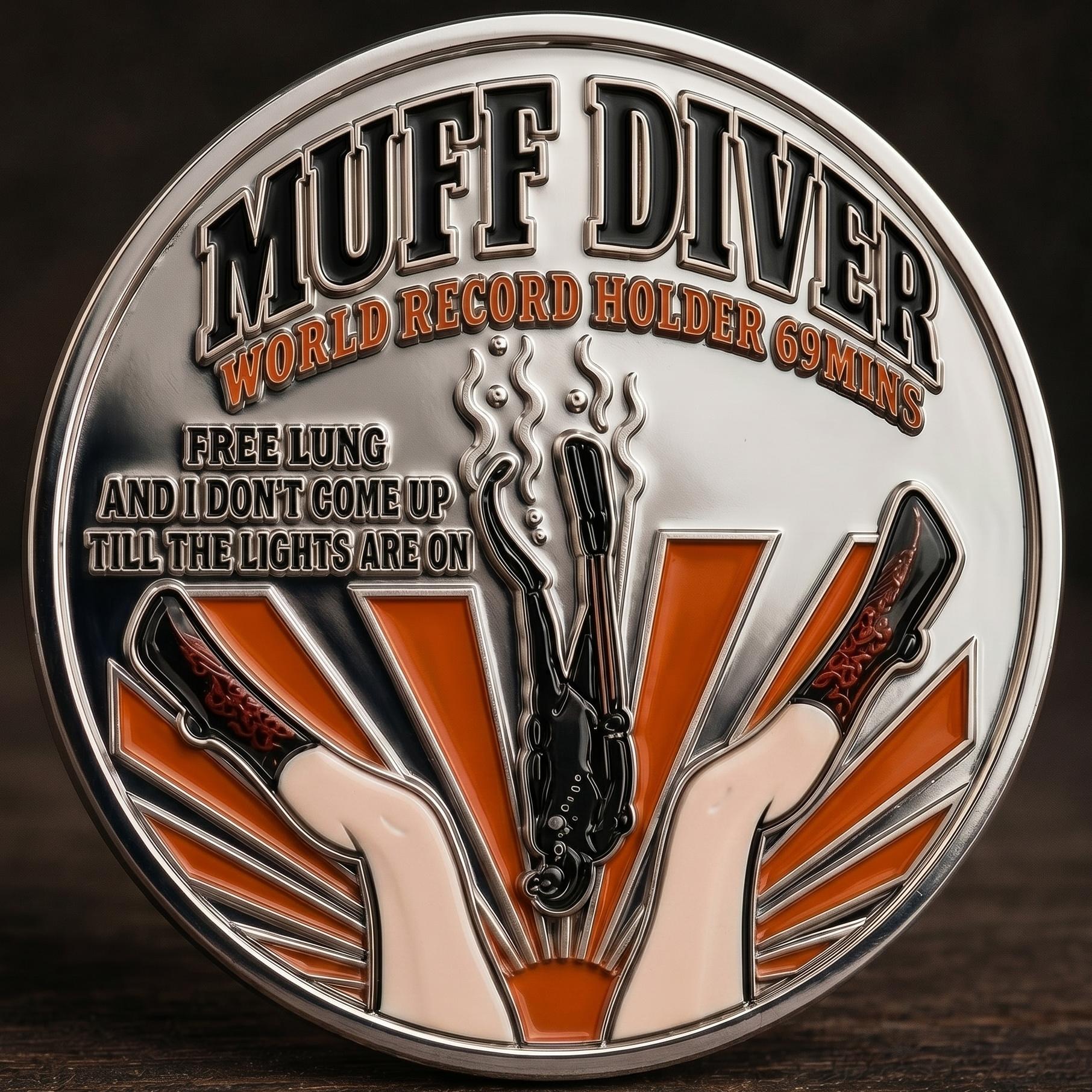 Muff Diver Union Adult Humor Coin