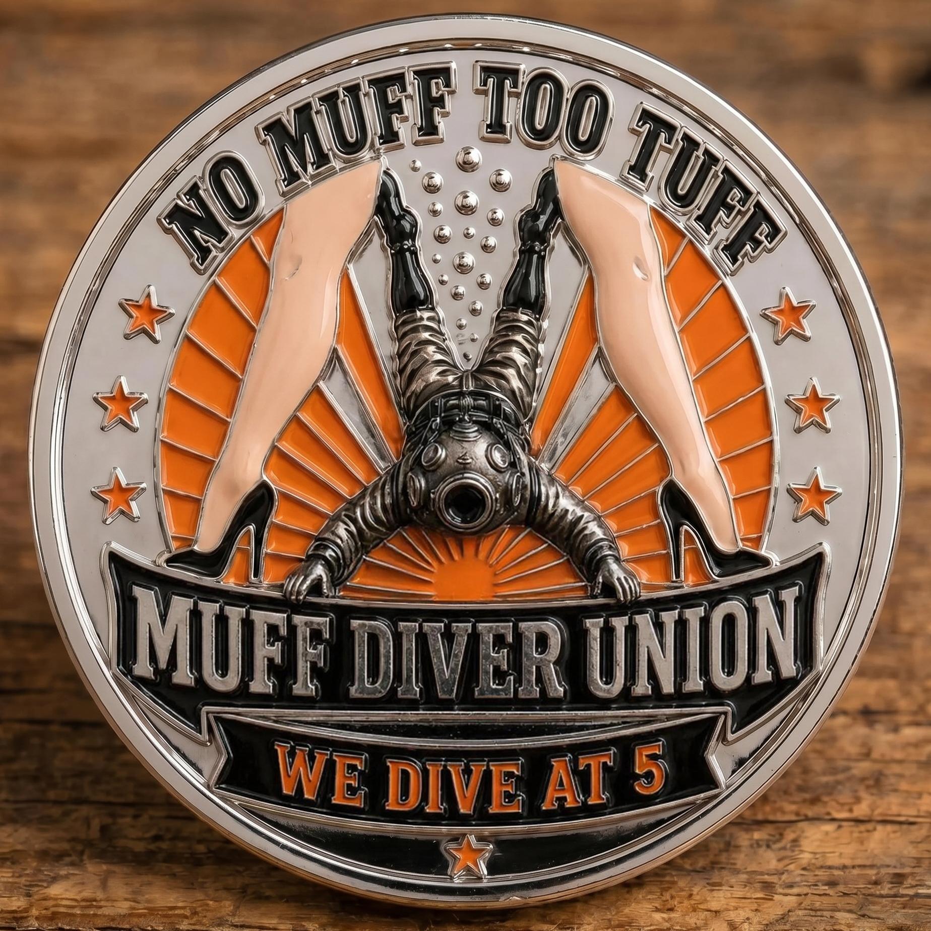 Muff Diver Union Adult Humor Coin