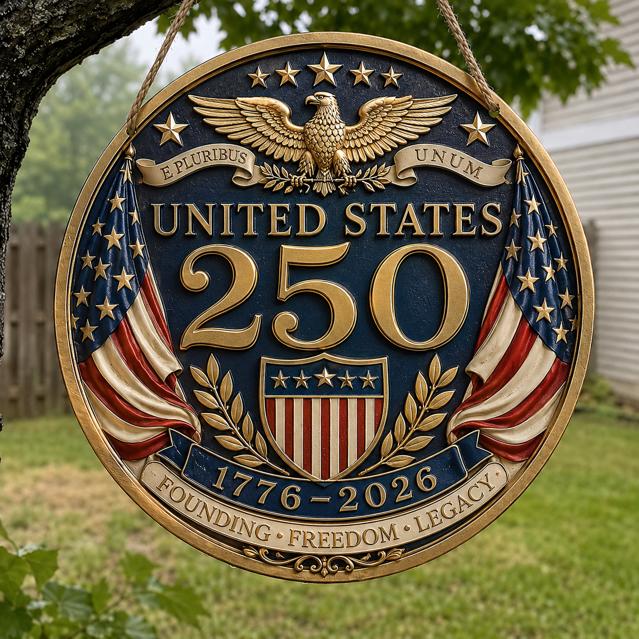 America 250 Metal Hanging Sign
