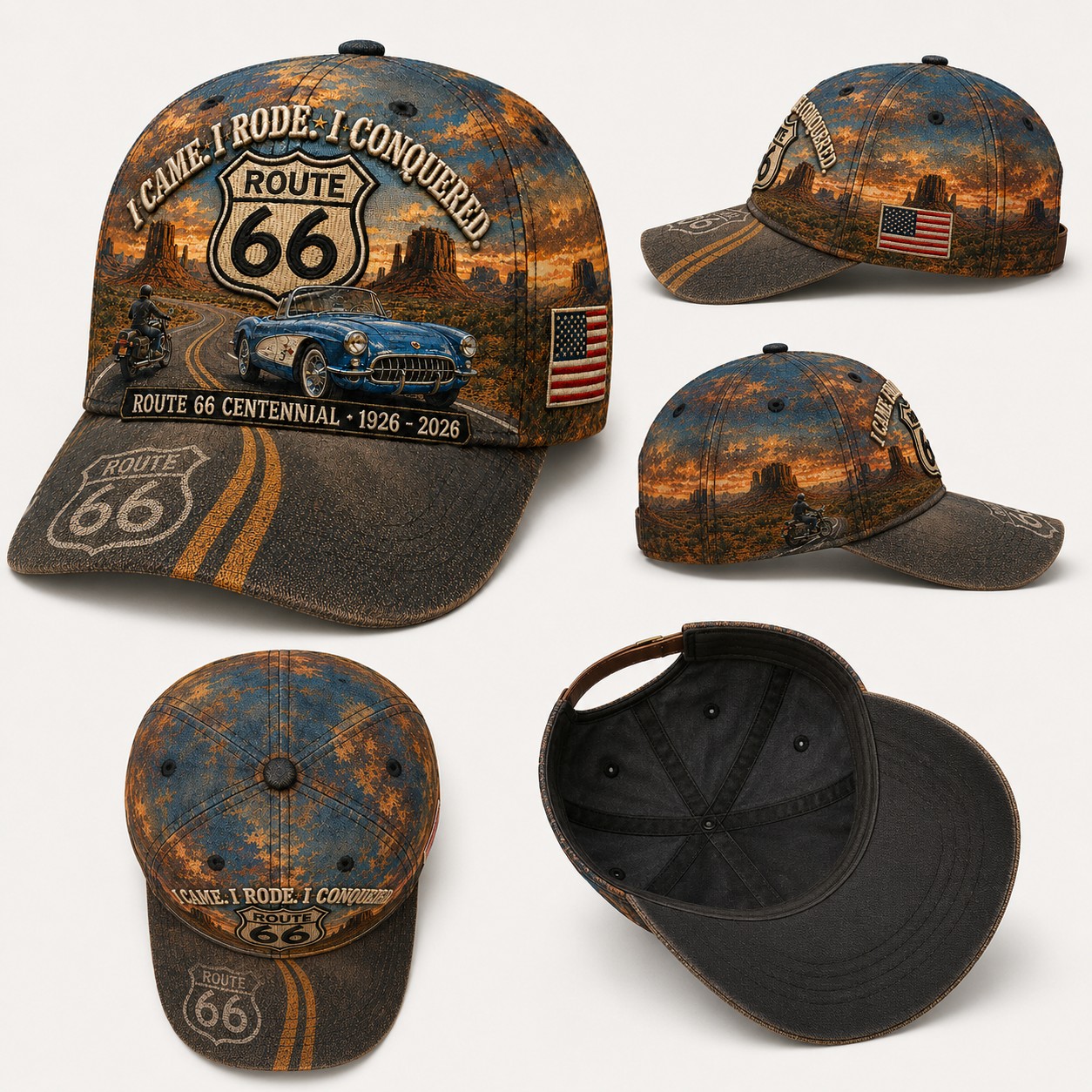 Flash Sale 49% OFF - Route 66 Centennial Road Trip Cap