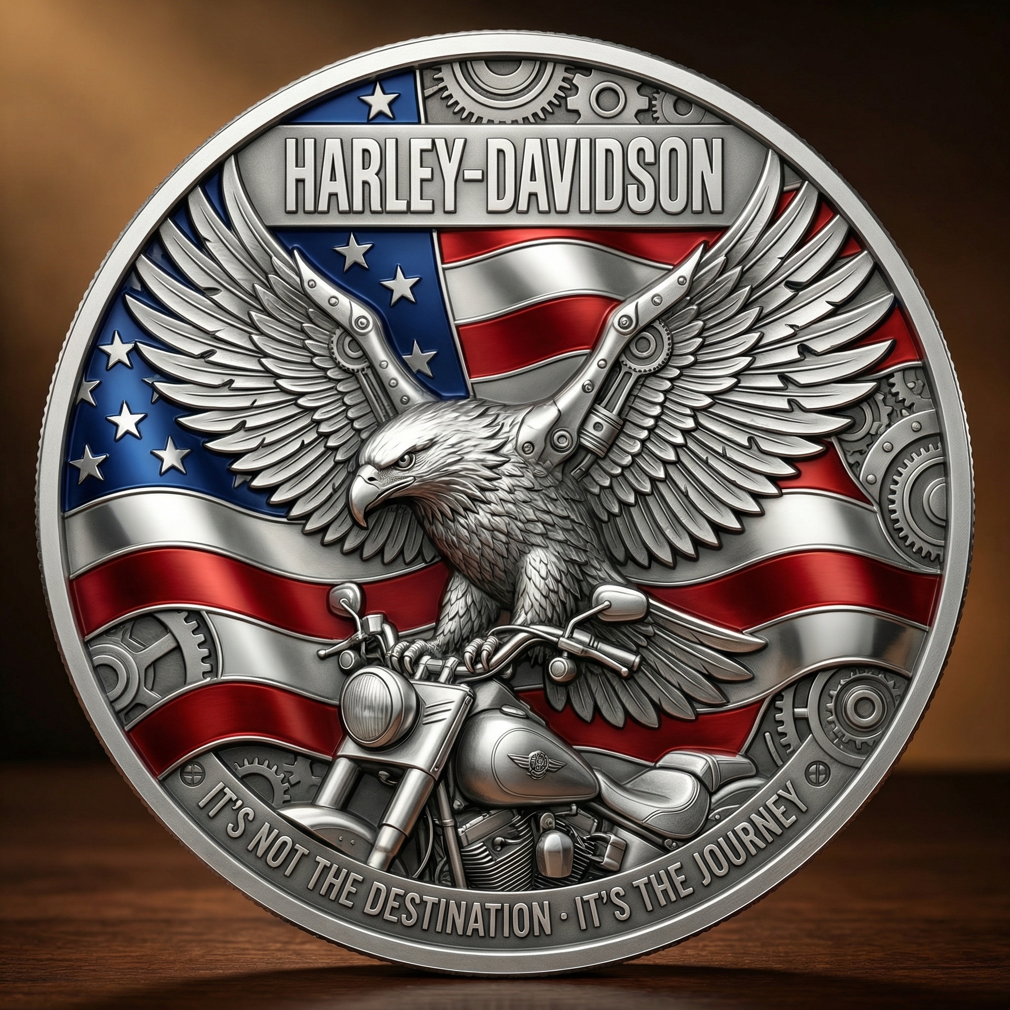 🏆NEW YEAR 60% OFF - 🦅 Harley Spirit – Ride Fast, Live Free Commemorative Coin
