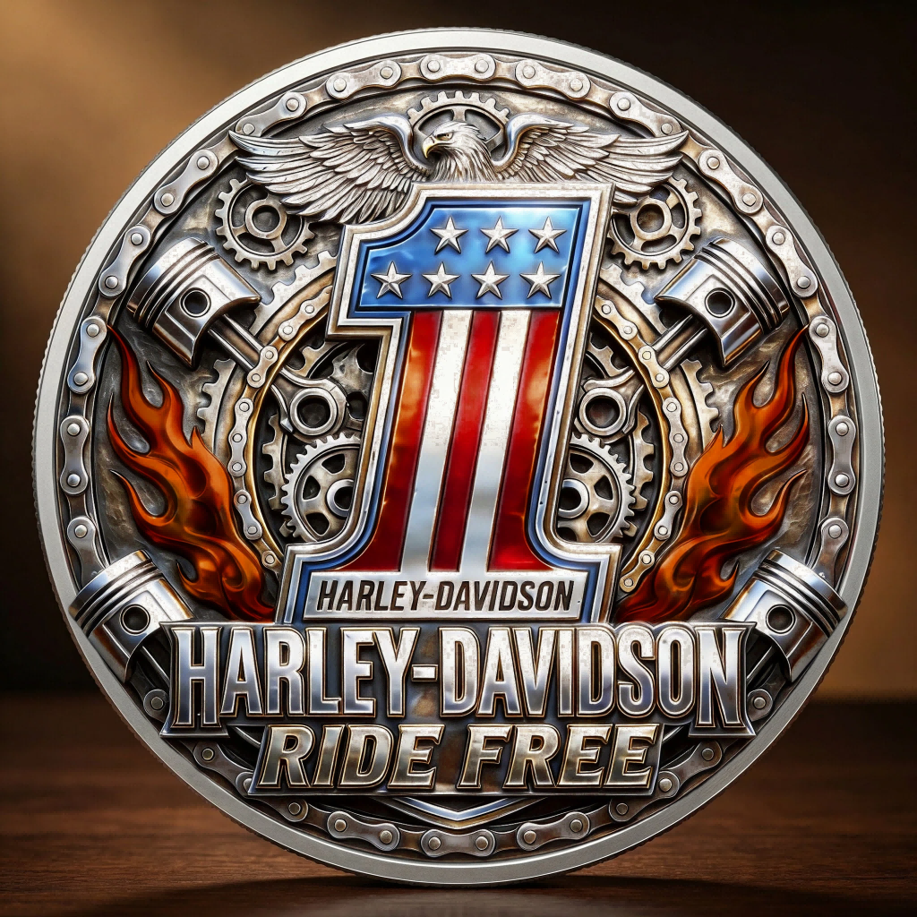 🏆NEW YEAR 60% OFF - 🏍Harley-Davidson “Ride Free” Commemorative Coin