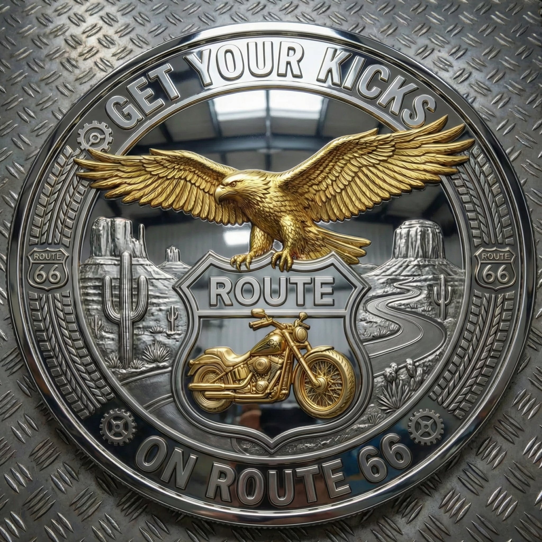 🏆NEW YEAR 60% OFF - Route 66 Freedom Commemorative Coin 🛣️🪙🇺🇸