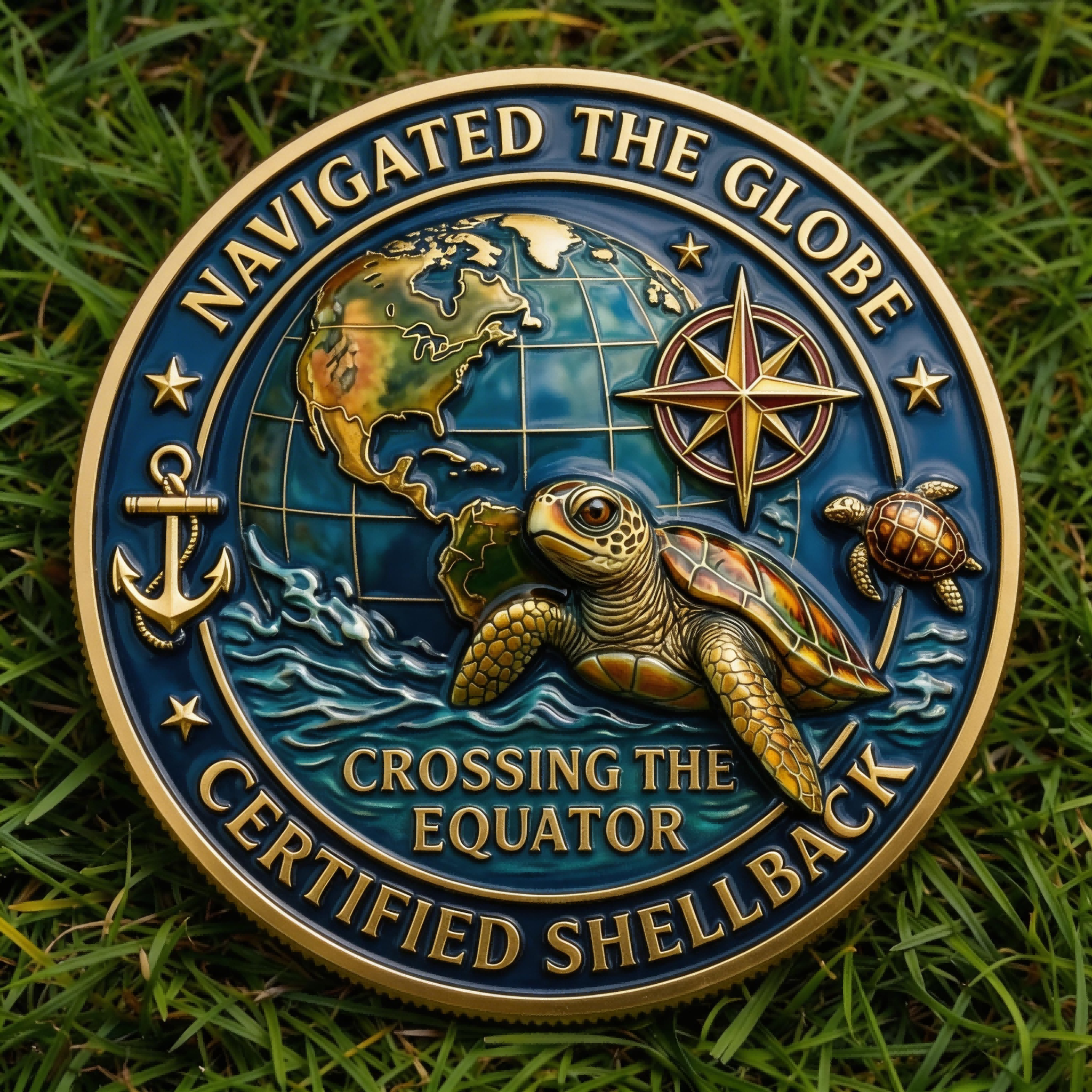 ⚡️Last Day 49% OFF - Shellback Navy Crossing Challenge Coin 🌊🐢⚓