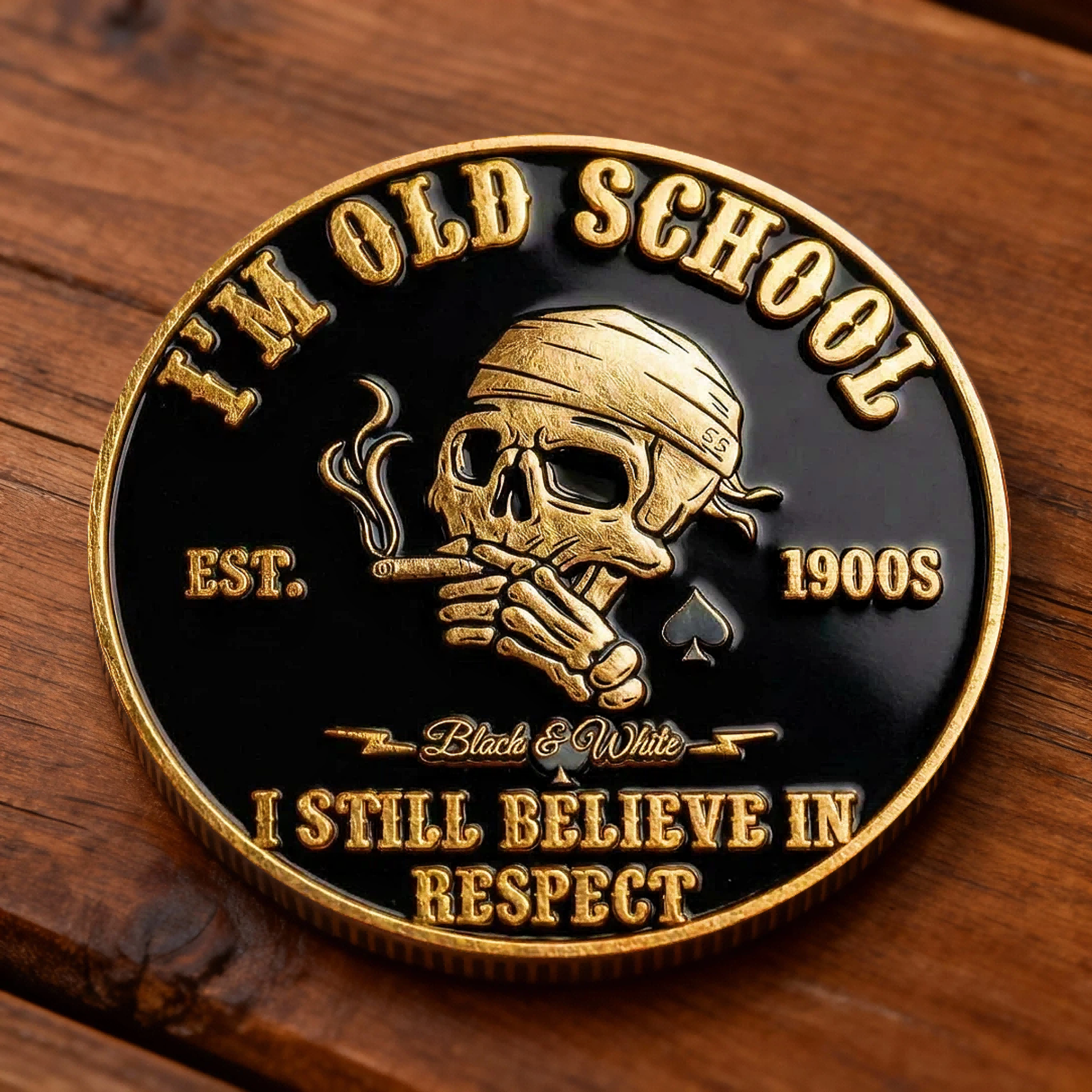 🏆Flash Sale 60% OFF - “Old School” Commemorative Coin — Show Your Respect for the Classics 💀🎩