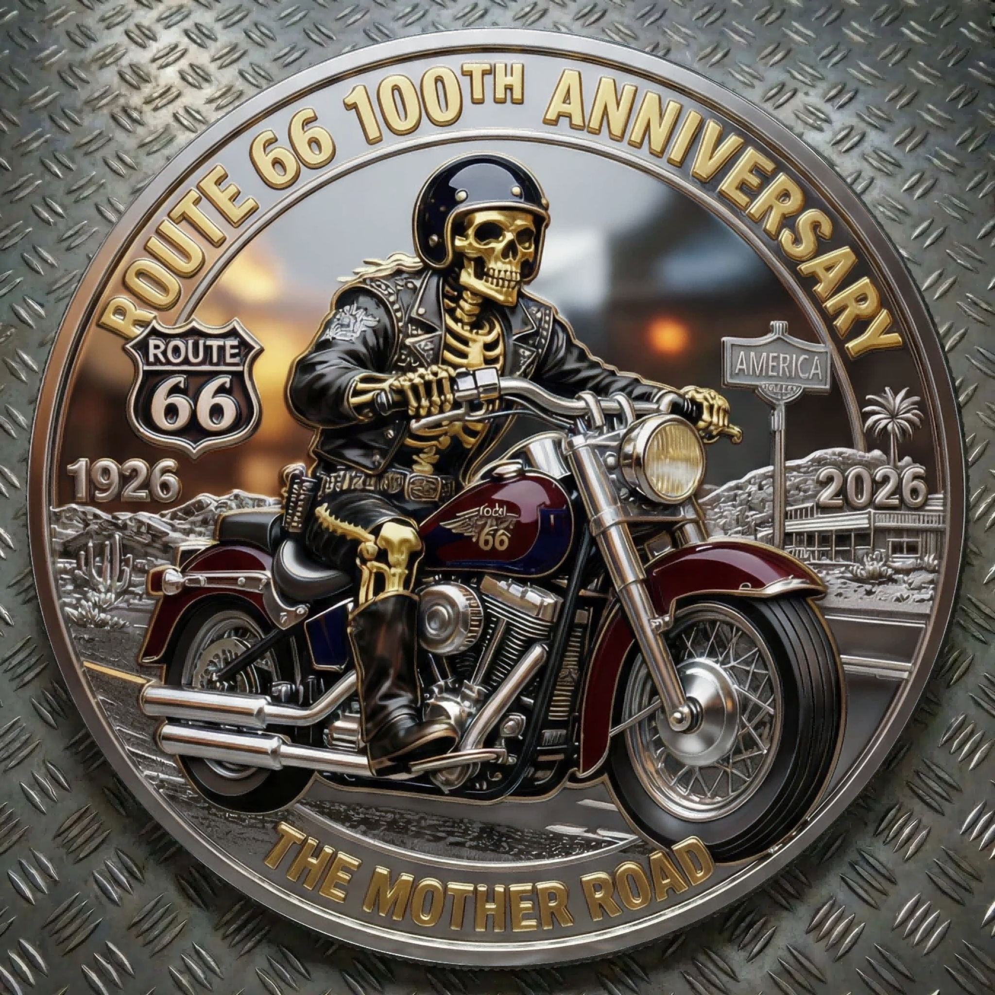 🏆NEW YEAR 60% OFF - Route 66 Centennial Commemorative Coin 🪙🛣️🔥