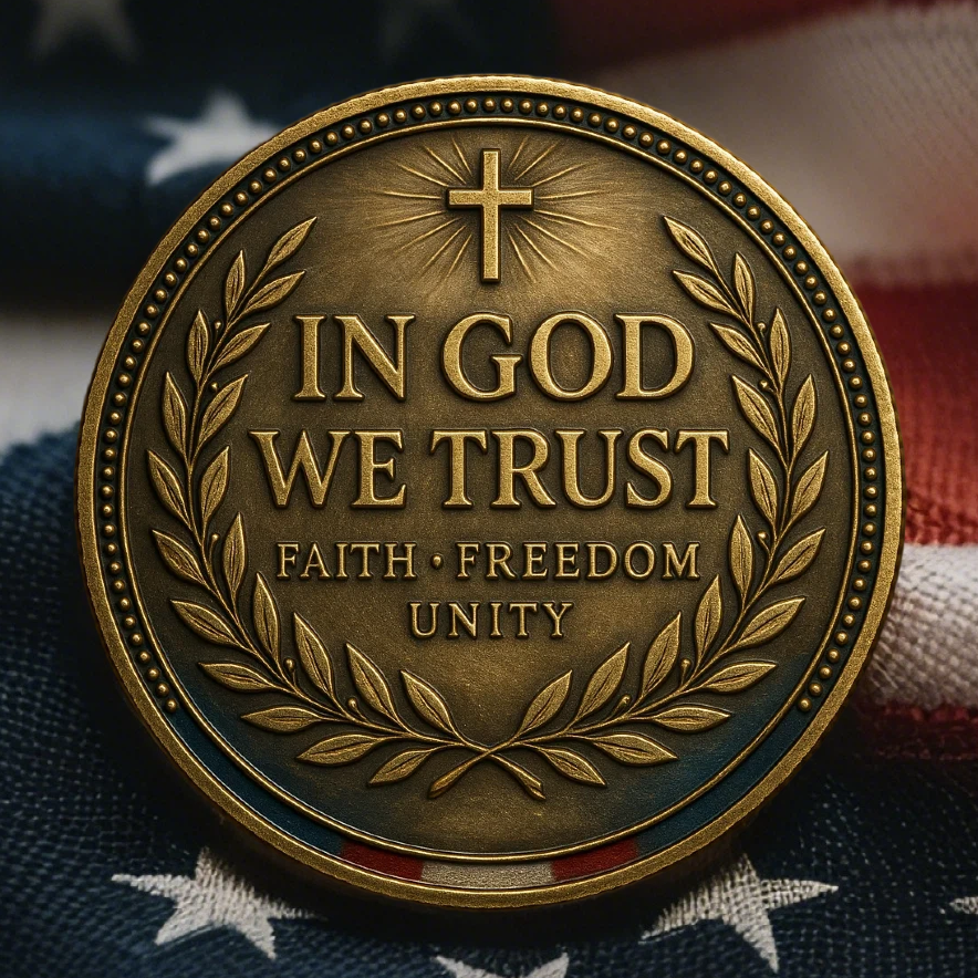 ✝️ “One Nation Under God” – Faith & Freedom Commemorative Coin 🇺🇸